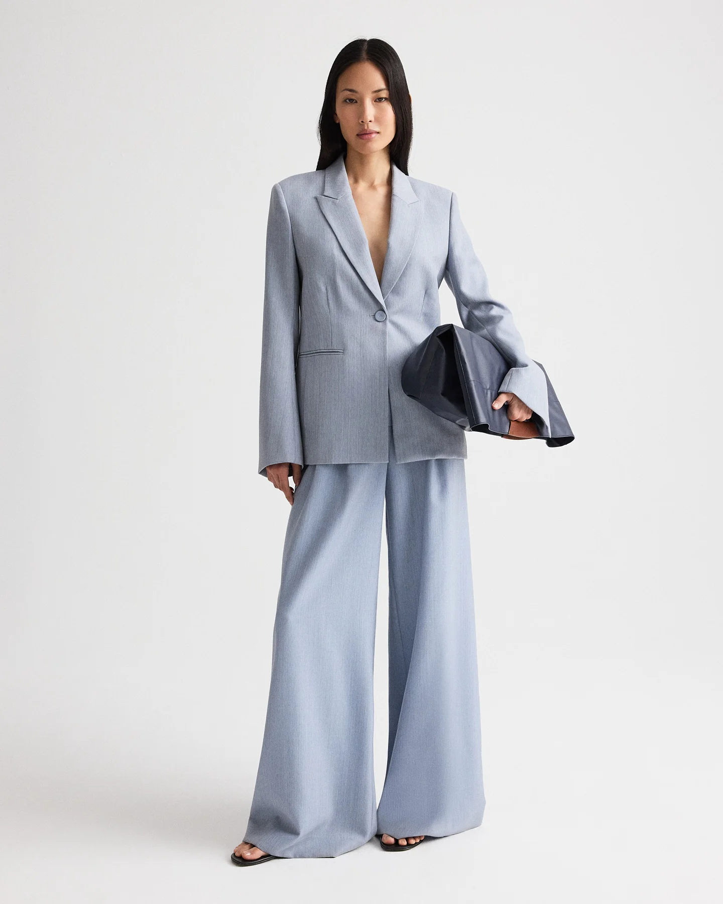 Avery Pant in Compact Wool Suiting - Image 3