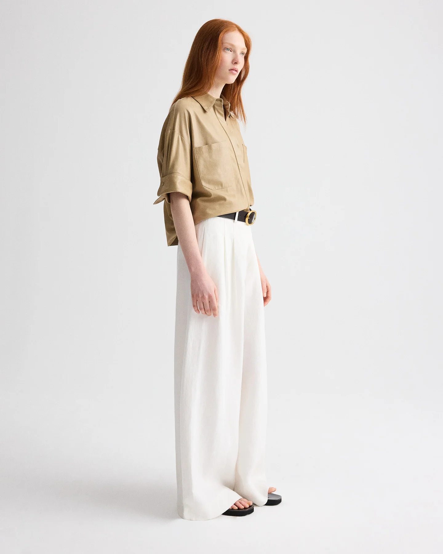 Avery Pant in Plain Weave Linen - Image 4