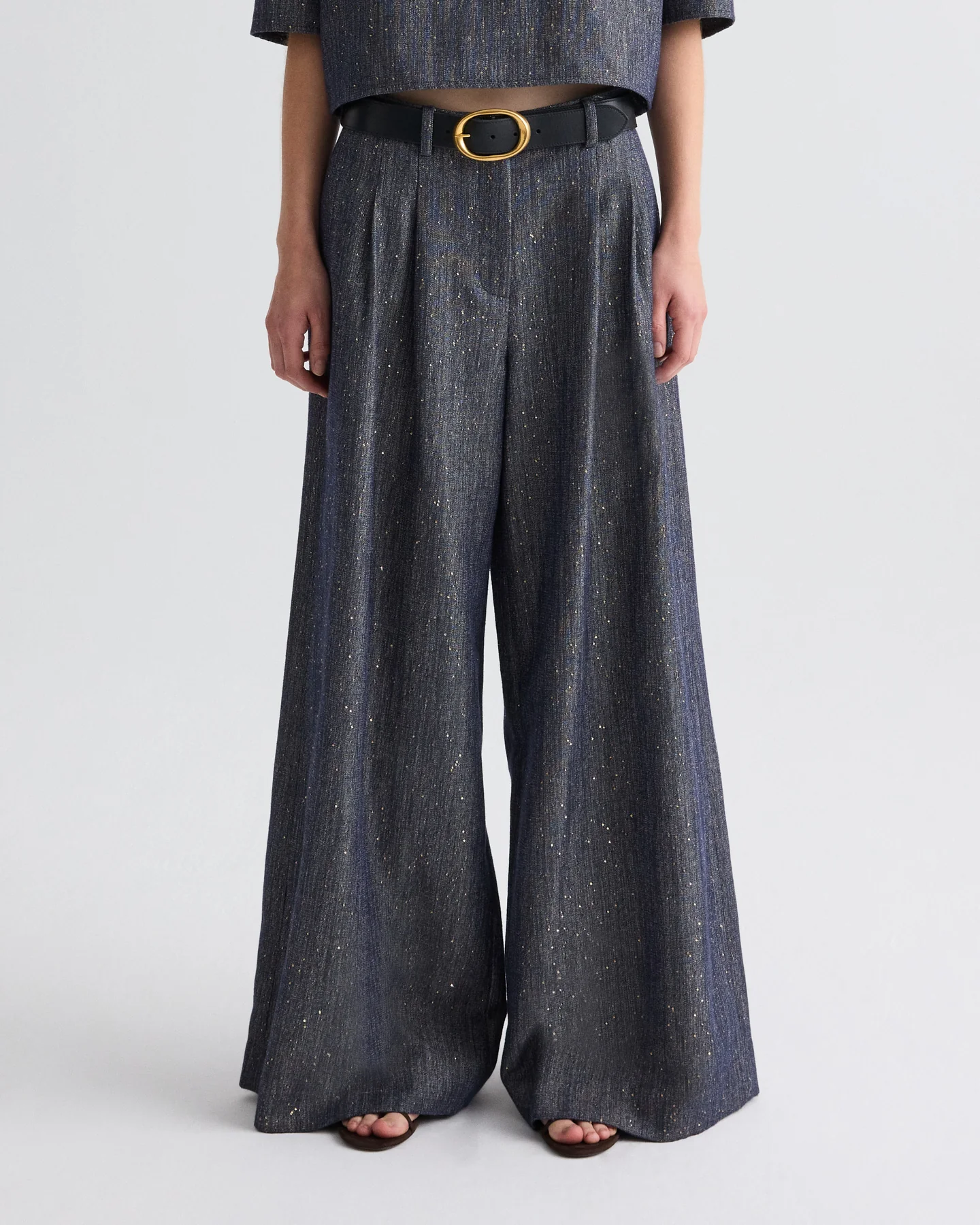 Avery Pant in Sequined Denim - Image 2