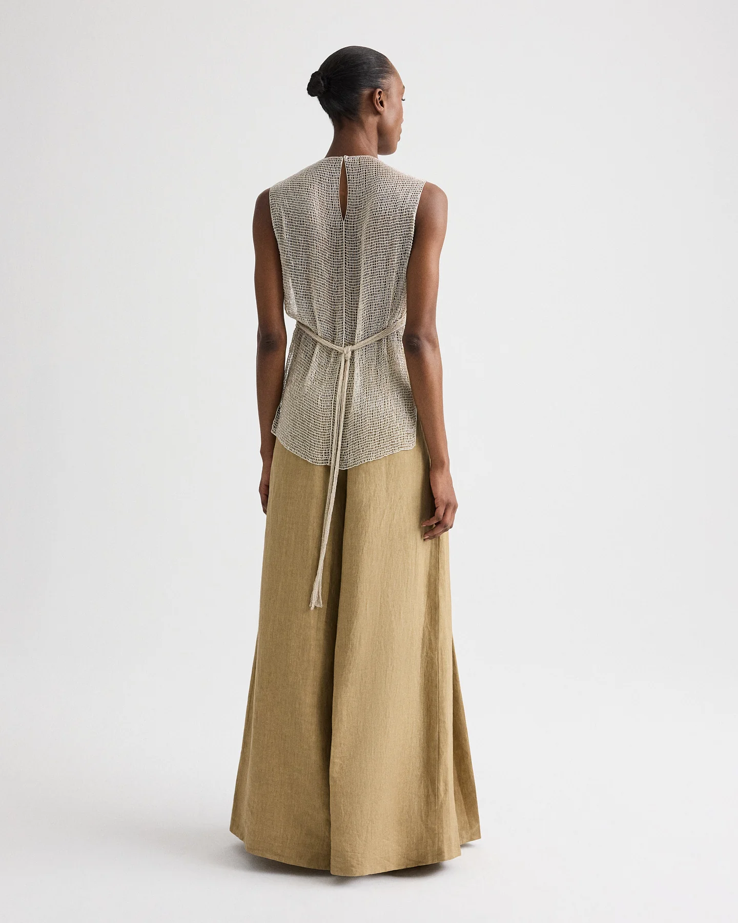 Beaded Apron Tunic in Bugle Bead Netting - Image 5