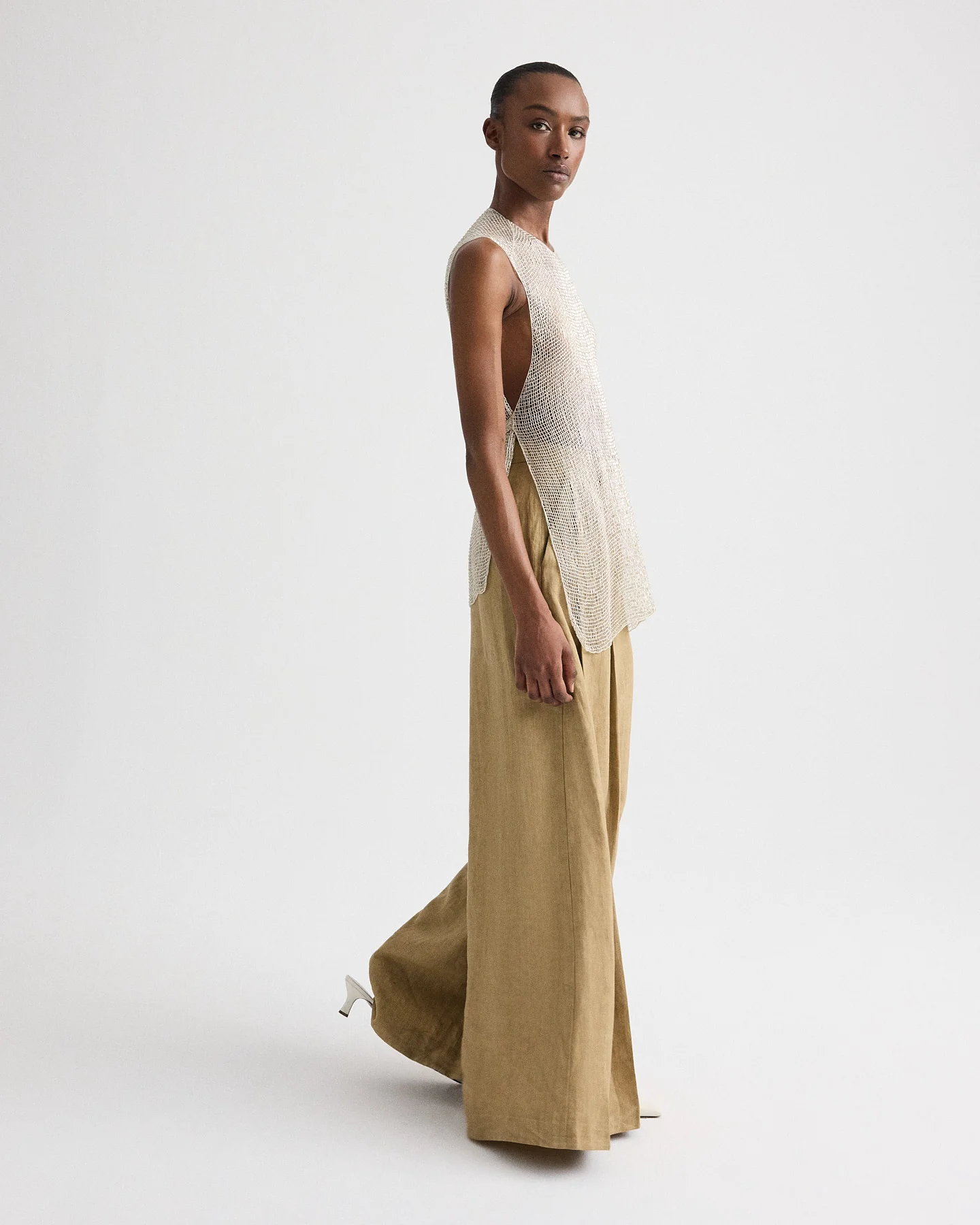 Beaded Apron Tunic in Bugle Bead Netting - Image 7