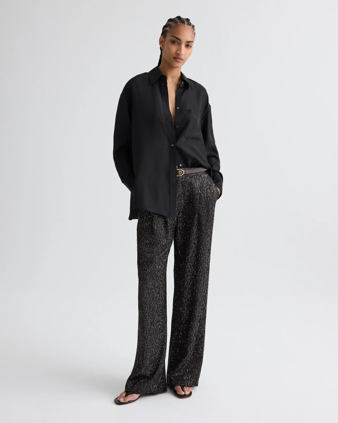 Big Joe Shirt in Washed Silk Habotai - Image 3