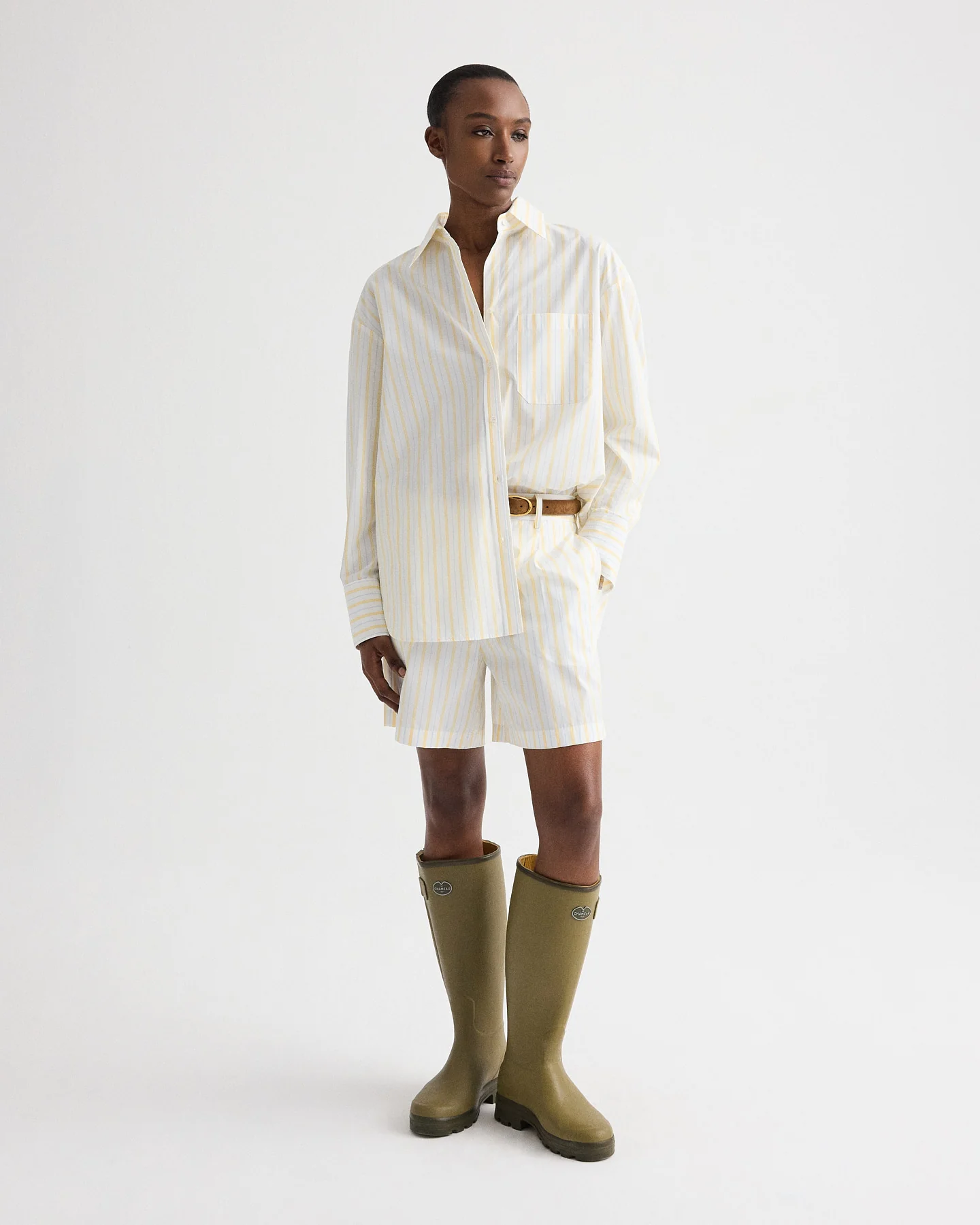 Big Joe Shirt in Yarn Dyed Cotton Stripe - Image 3