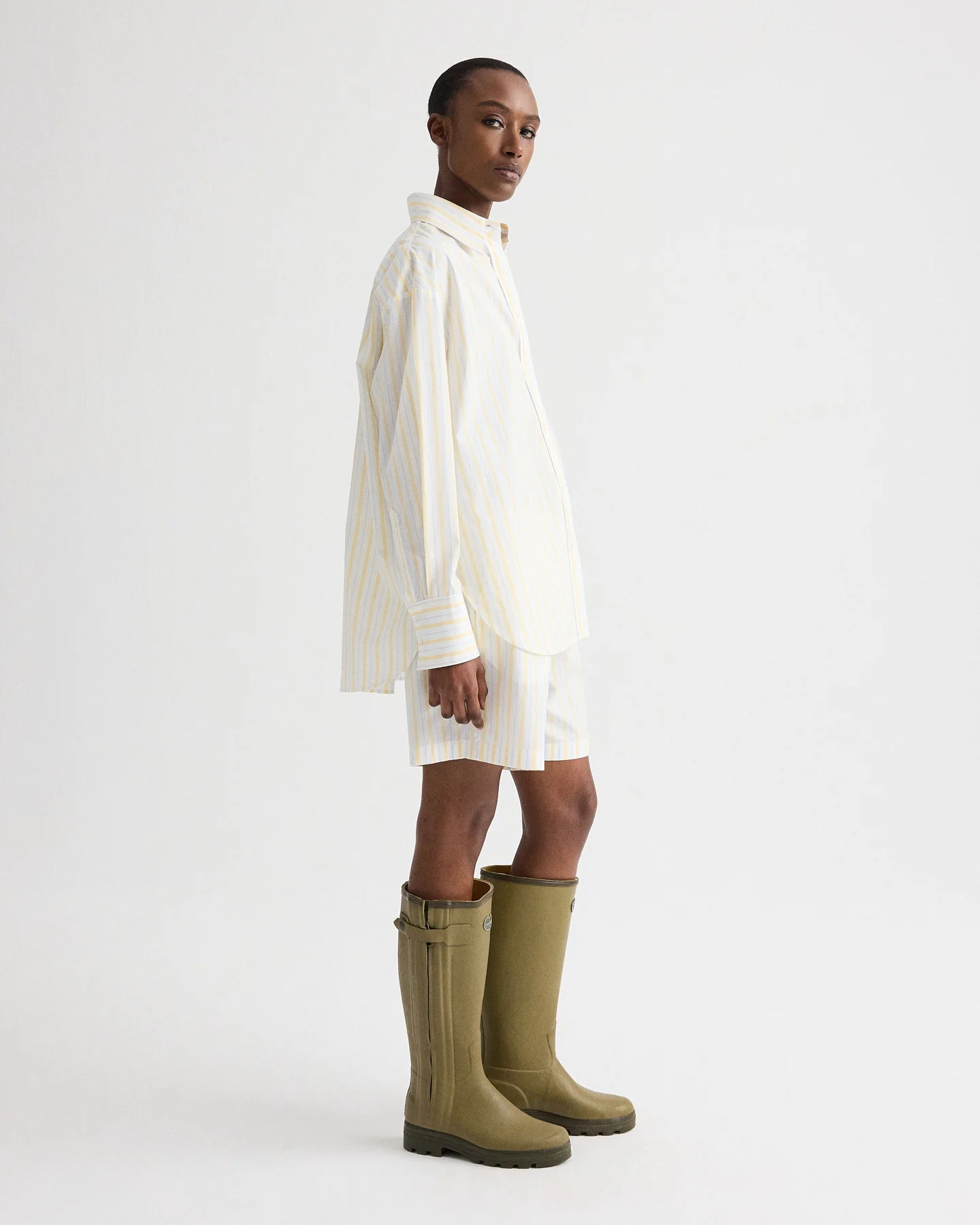 Big Joe Shirt in Yarn Dyed Cotton Stripe - Image 4