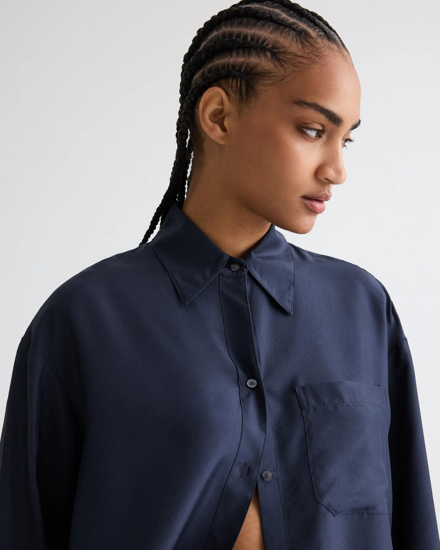 Big Joe Shirt in Washed Silk Habotai - Image 3