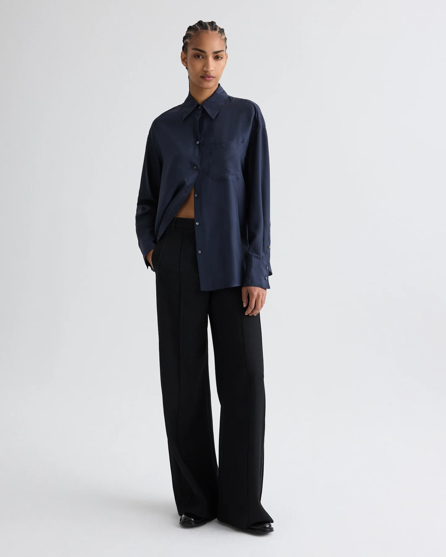 Big Joe Shirt in Washed Silk Habotai - Image 4