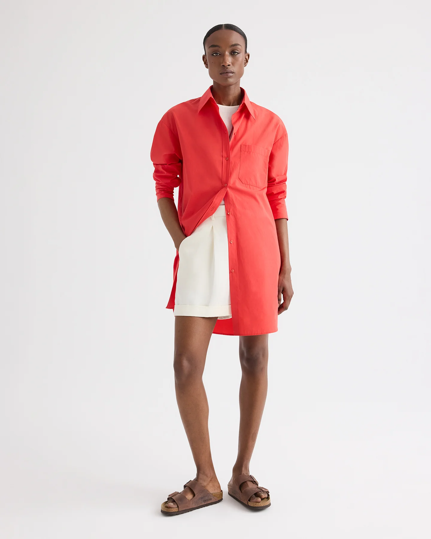 Big Joe Shirt Dress in Superfine Cotton
