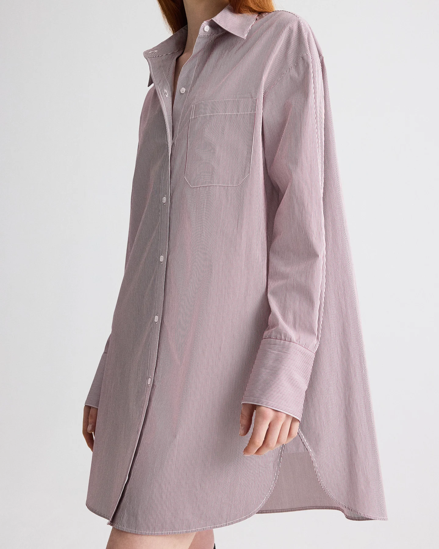 Big Joe Shirt Dress in Superfine Mini Stripe - Image 4