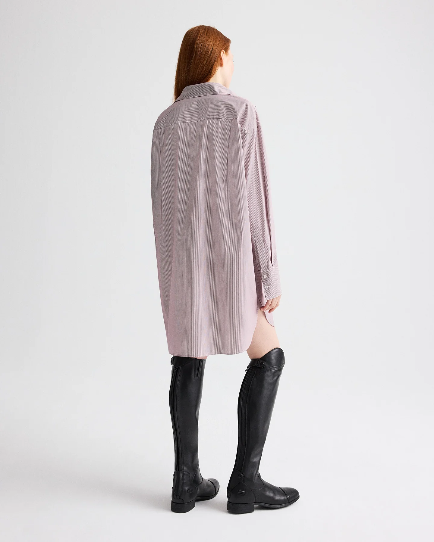 Big Joe Shirt Dress in Superfine Mini Stripe - Image 5