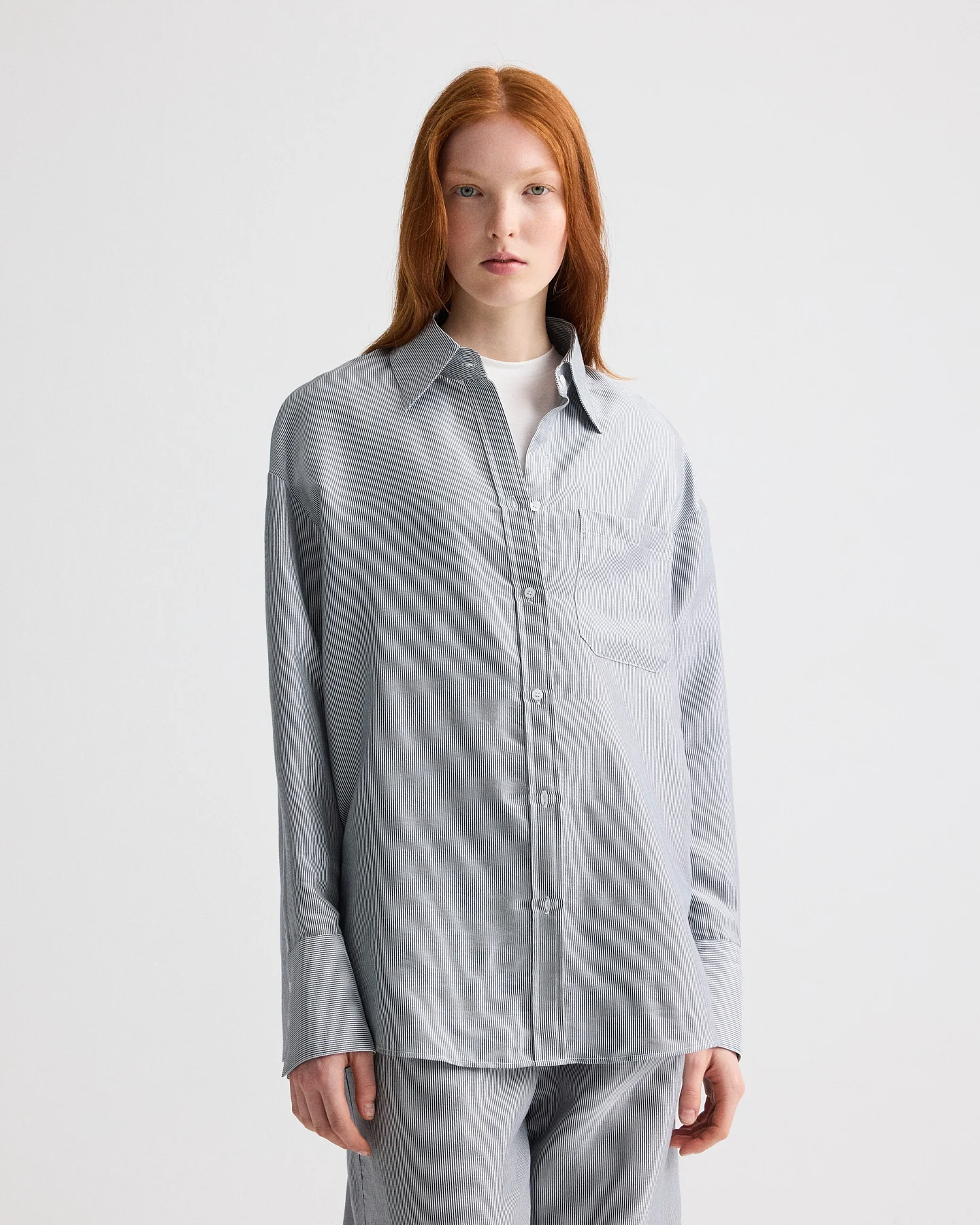 Big Joe Shirt in Glossy Mini Stripe