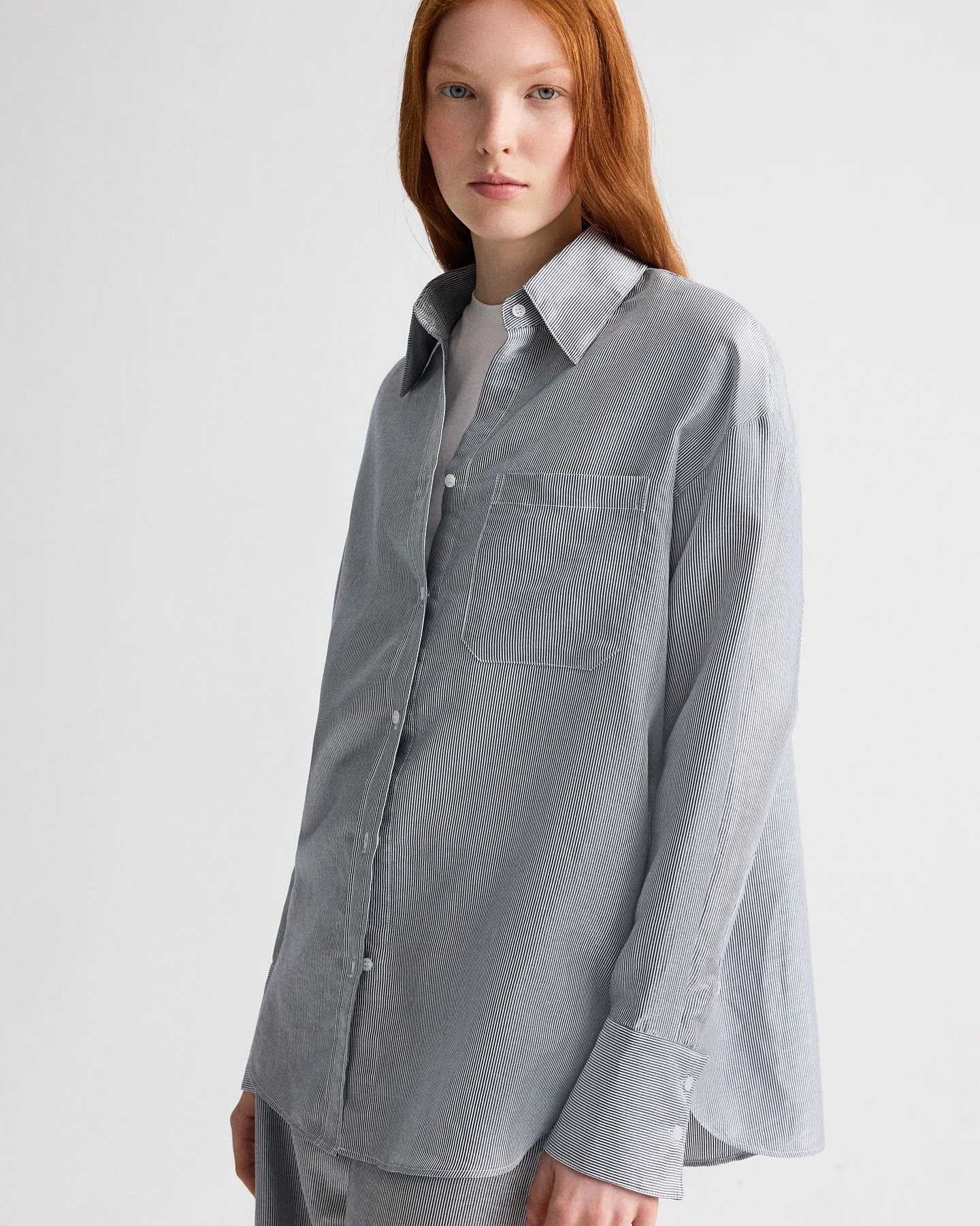 Big Joe Shirt in Glossy Mini Stripe - Image 4