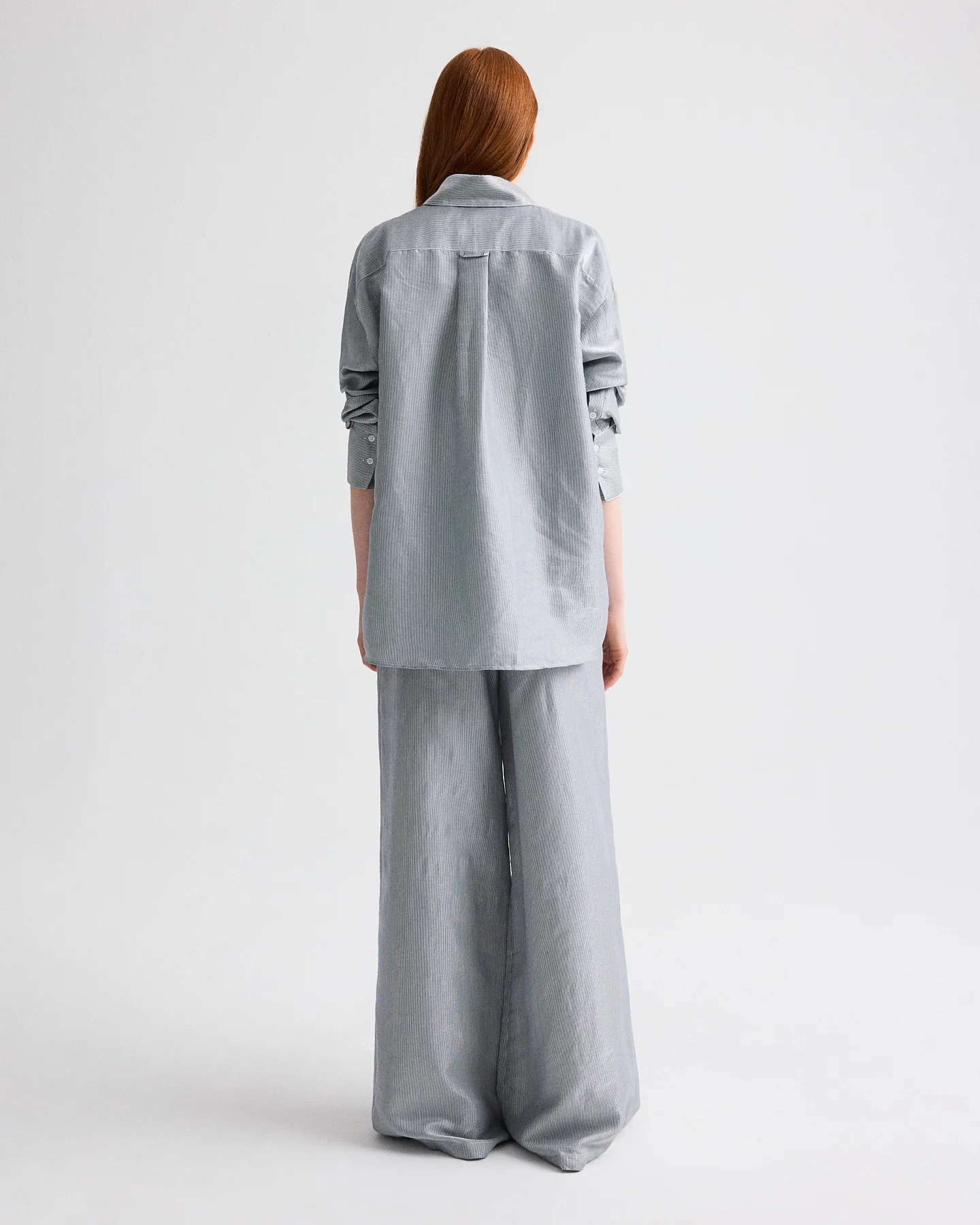 Big Joe Shirt in Glossy Mini Stripe - Image 5