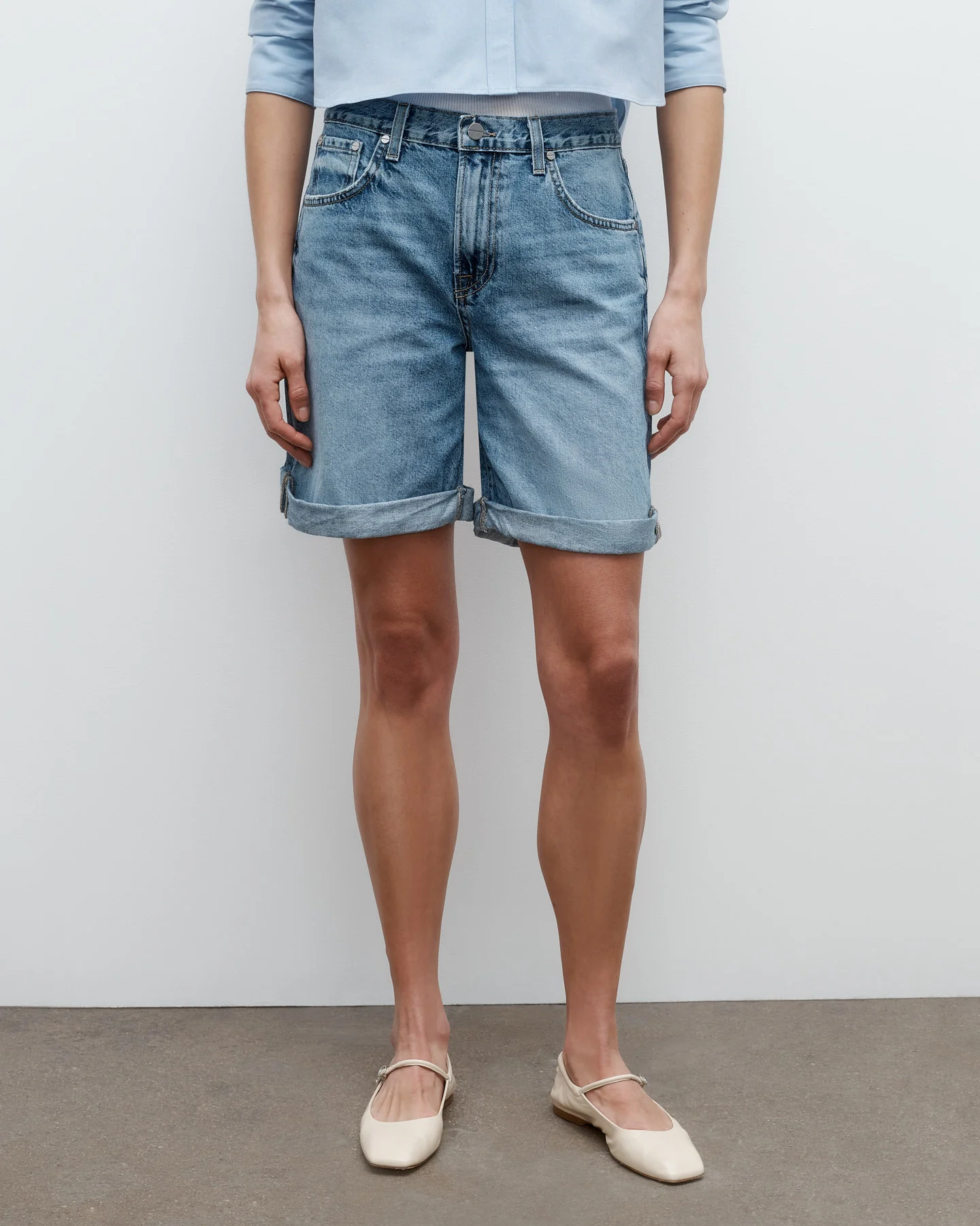 Timmie Short in Vintage Washed Denim - Image 4