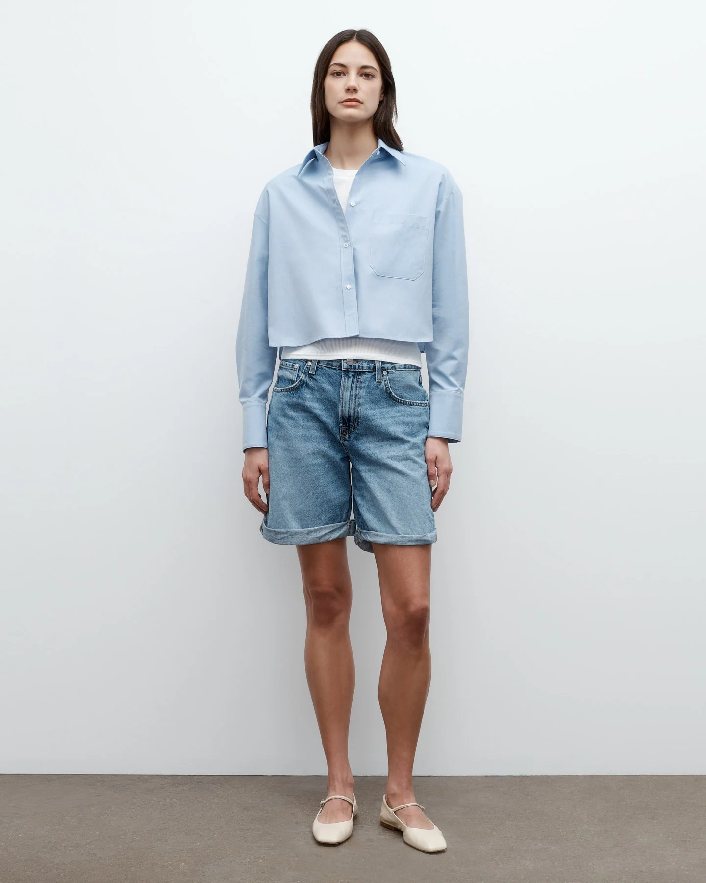 Timmie Short in Vintage Washed Denim - Image 5