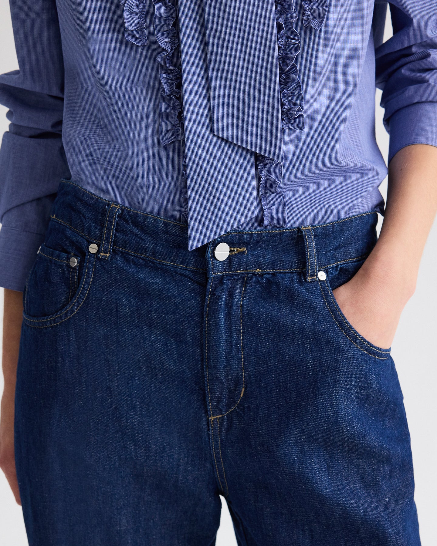 Blue Jean Baby in Cotton Linen Denim - Image 2