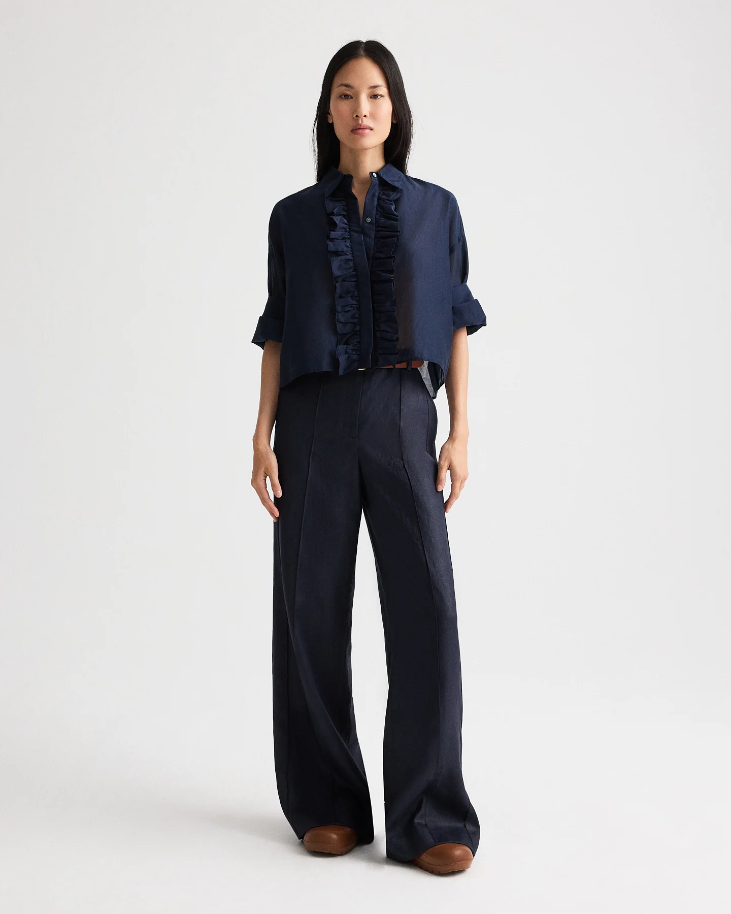 Bond St Pant in Chintzed Linen - Image 3
