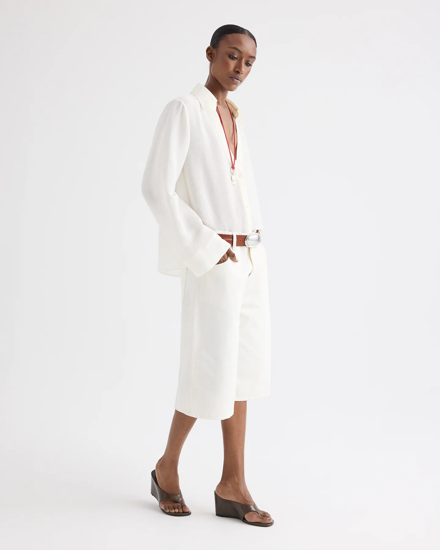 Boxy Relaxed Shorts in Denim - Image 3