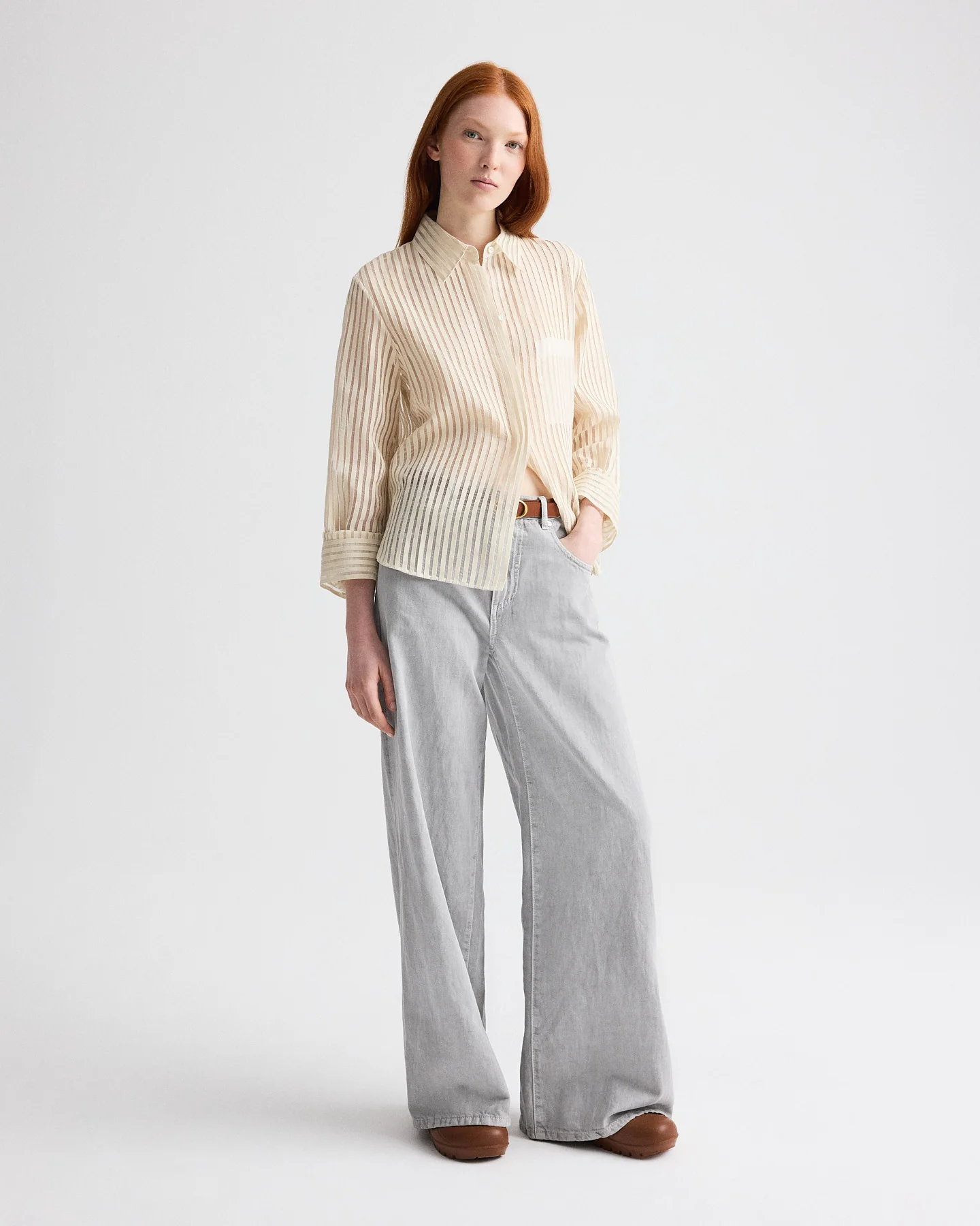 Boyfriend Shirt in Ribbon On Organza - Image 3