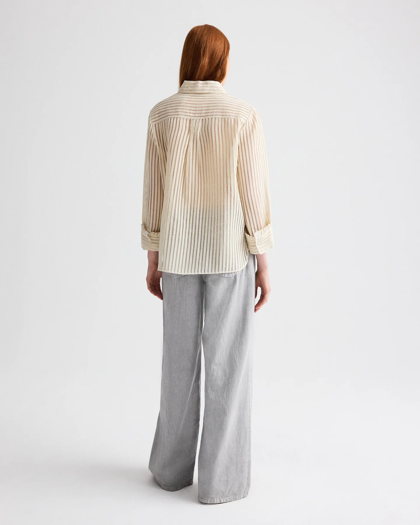 Boyfriend Shirt in Ribbon On Organza - Image 4
