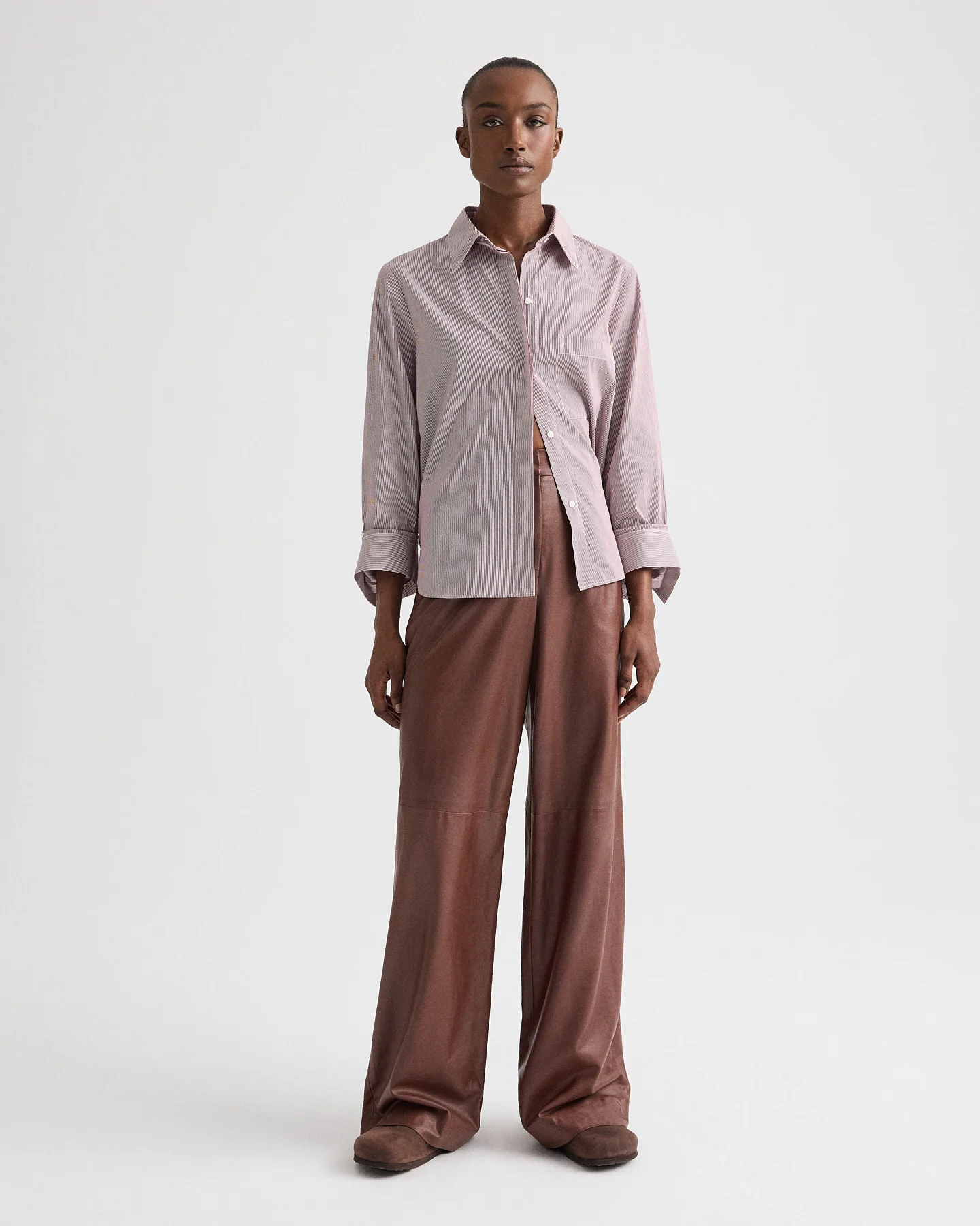 Boyfriend Shirt in Superfine Mini Stripe - Image 4