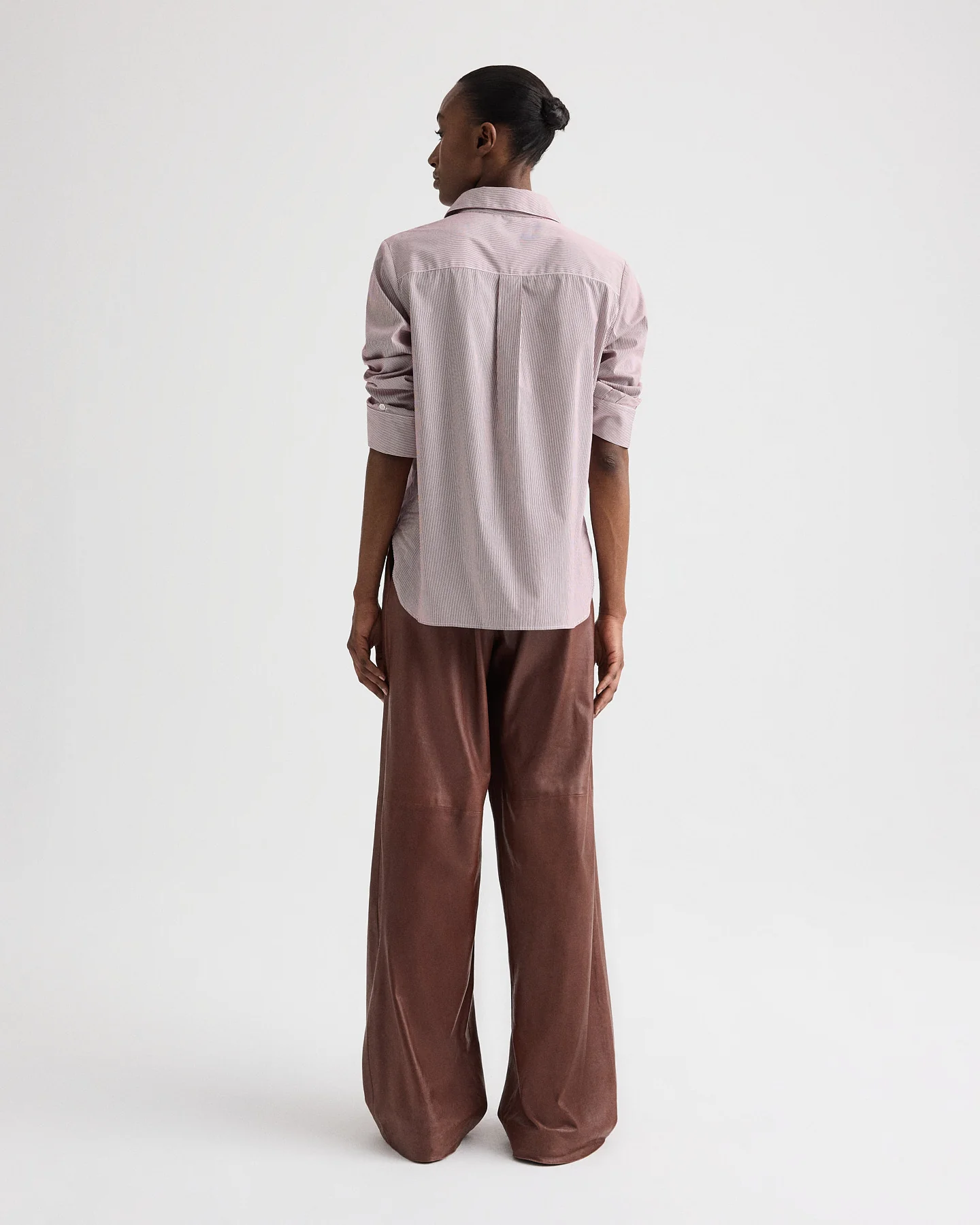 Boyfriend Shirt in Superfine Mini Stripe - Image 5