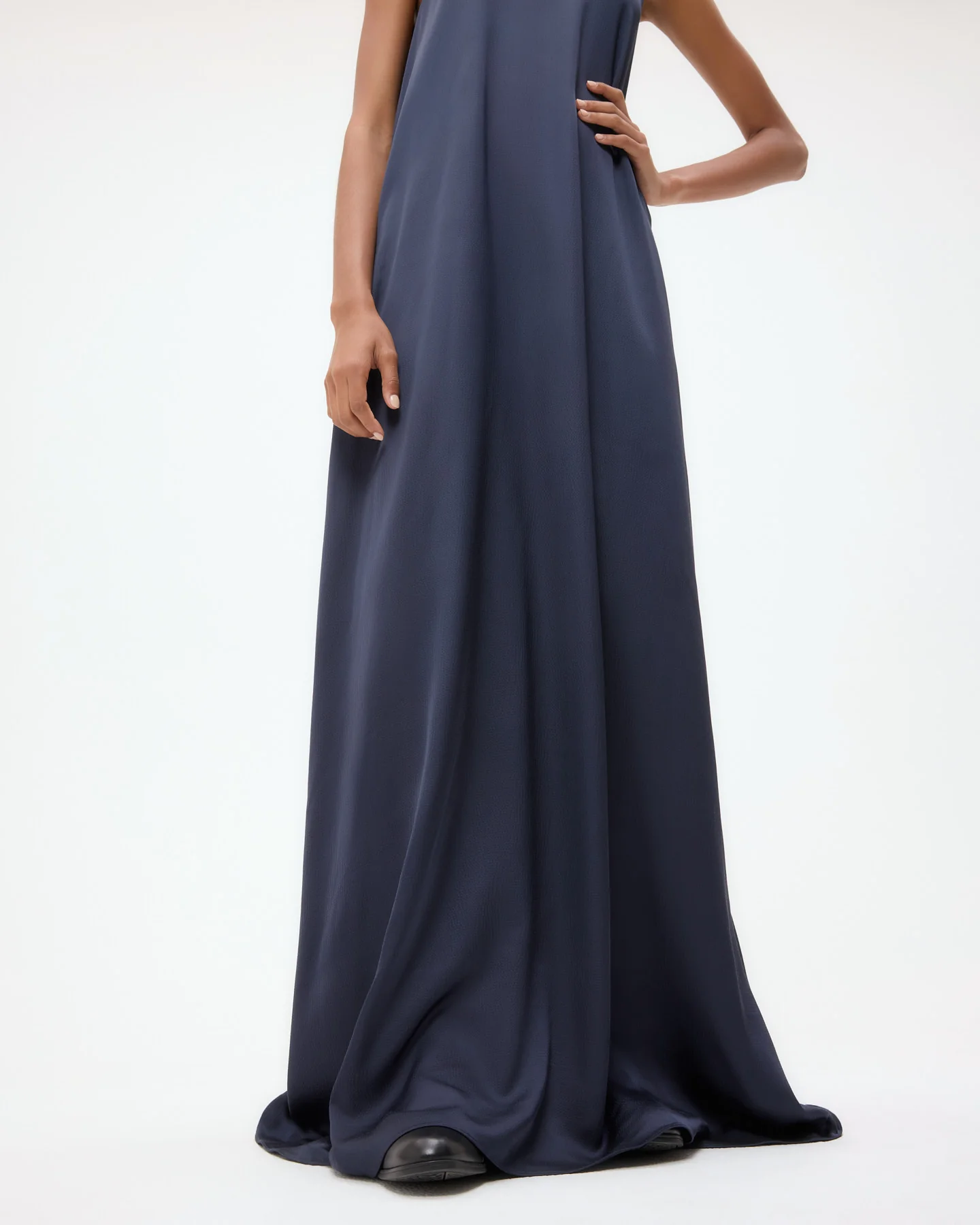 Capitol Dress in Hammered Viscose Satin - Image 5