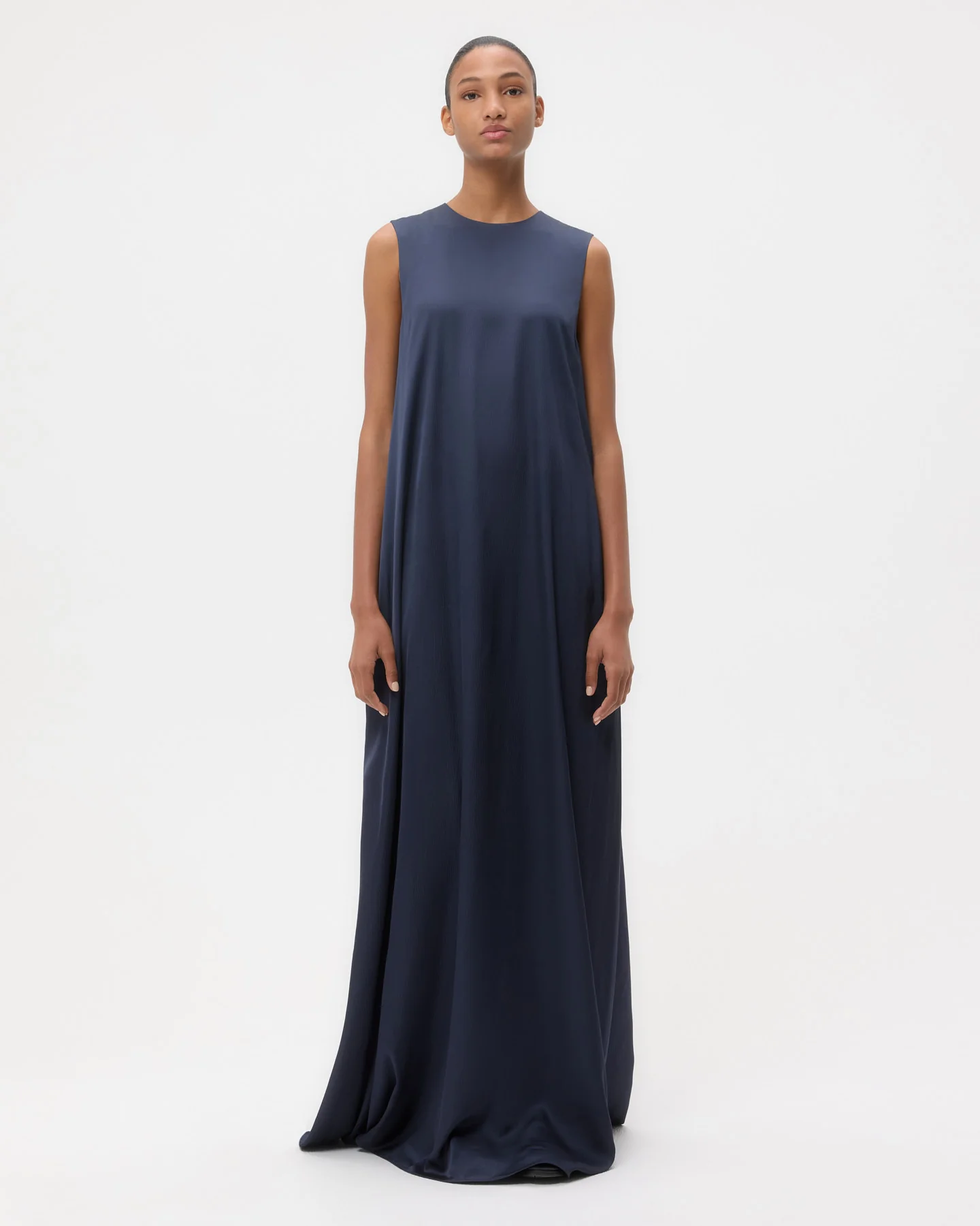 Capitol Dress in Hammered Viscose Satin - Image 6
