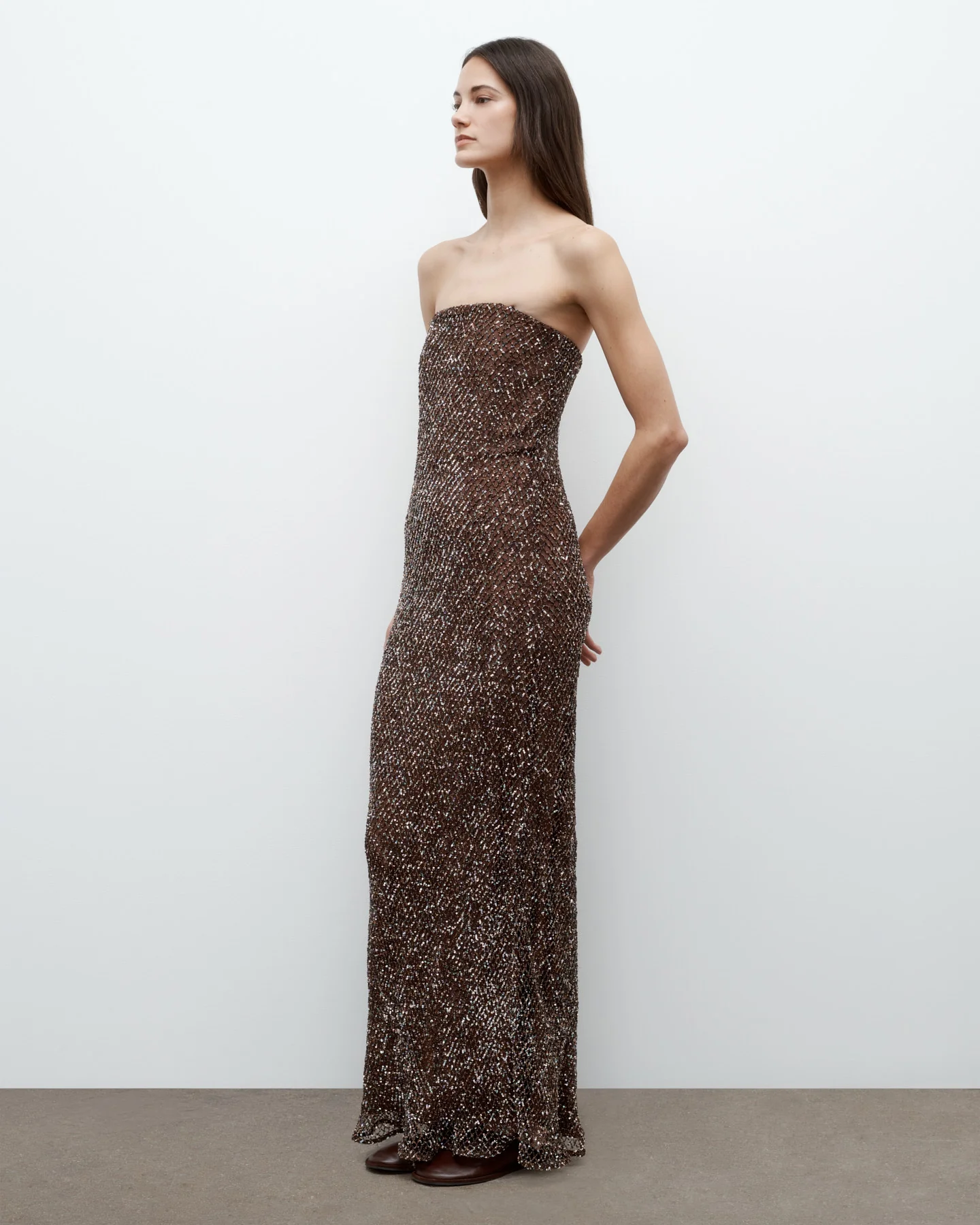 Carolyn's Gown with Sequins on Netting - Image 4