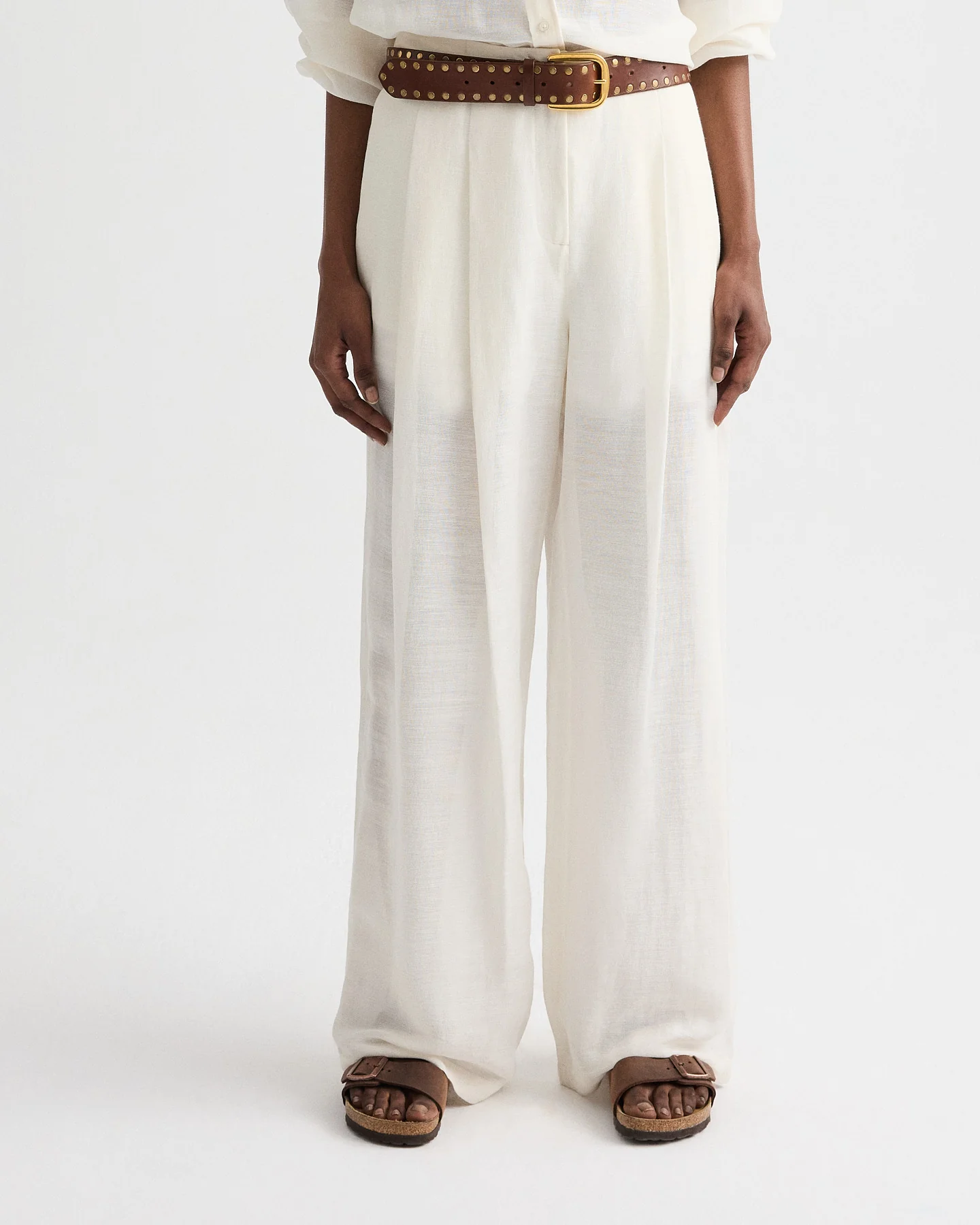 Carries Trouser in Silk Linen Gauze - Image 3