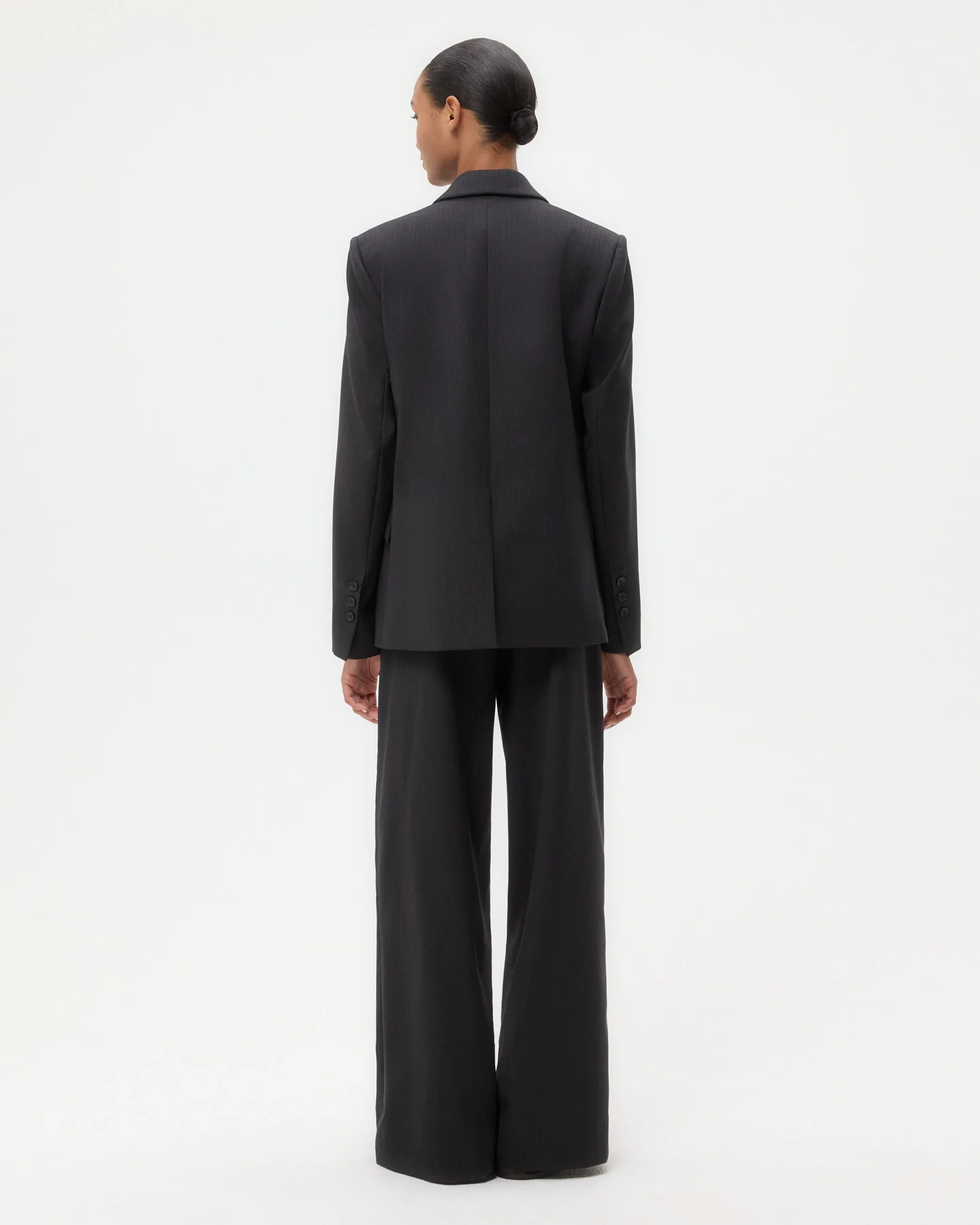 Perfect Boyfriend Blazer in Micro Herringbone Wool Suiting - Image 5