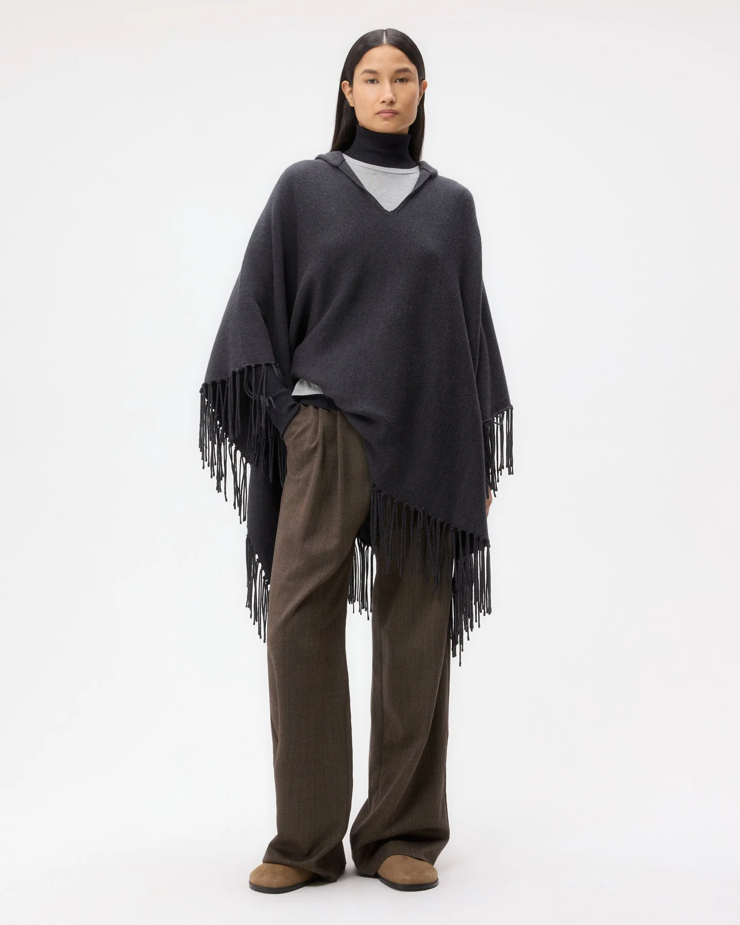 Take Me Home Poncho in Merino Wool