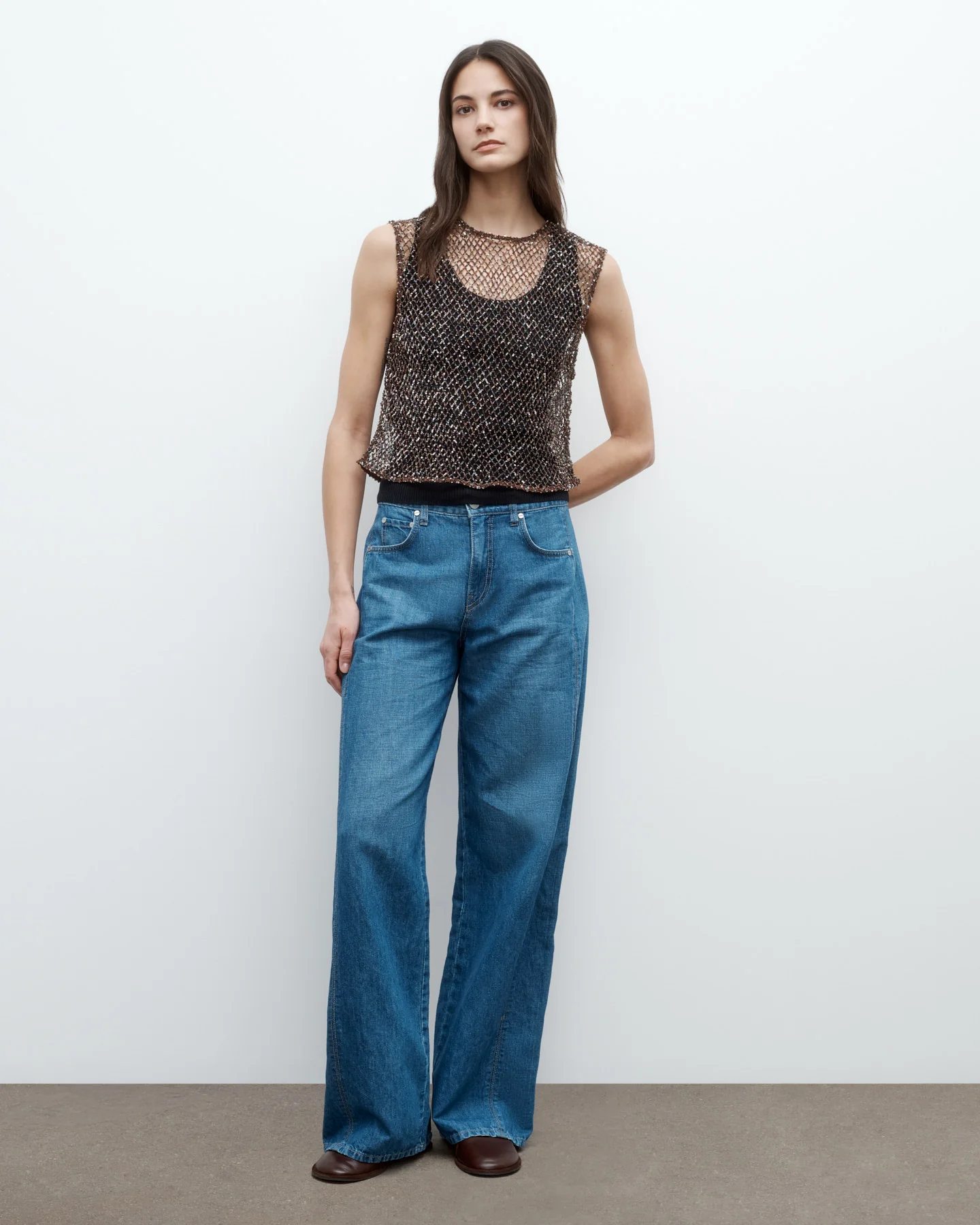 Chloe Top with Sequin on Netting - Image 4