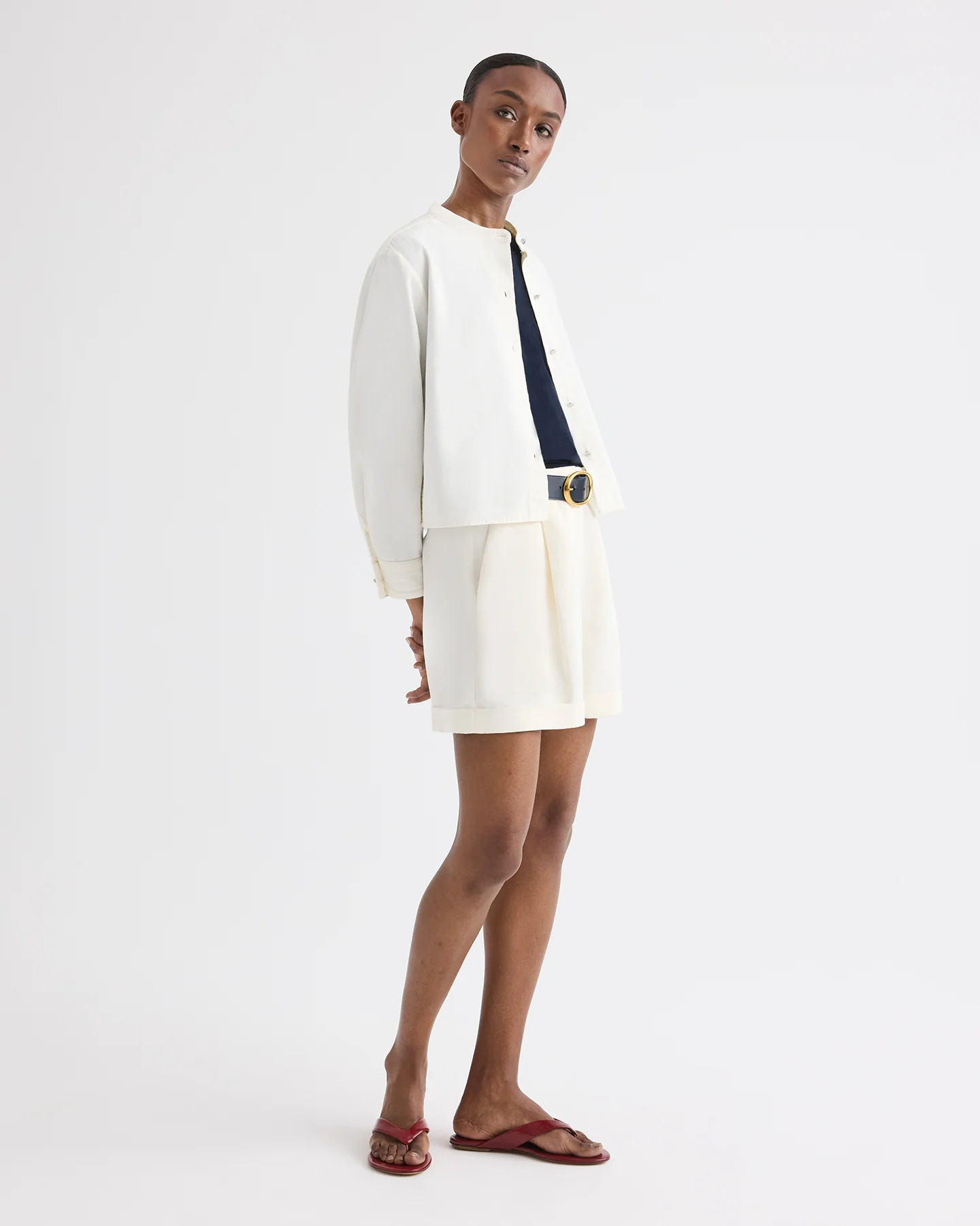 Cisco Short in Coated Viscose Linen - Image 4