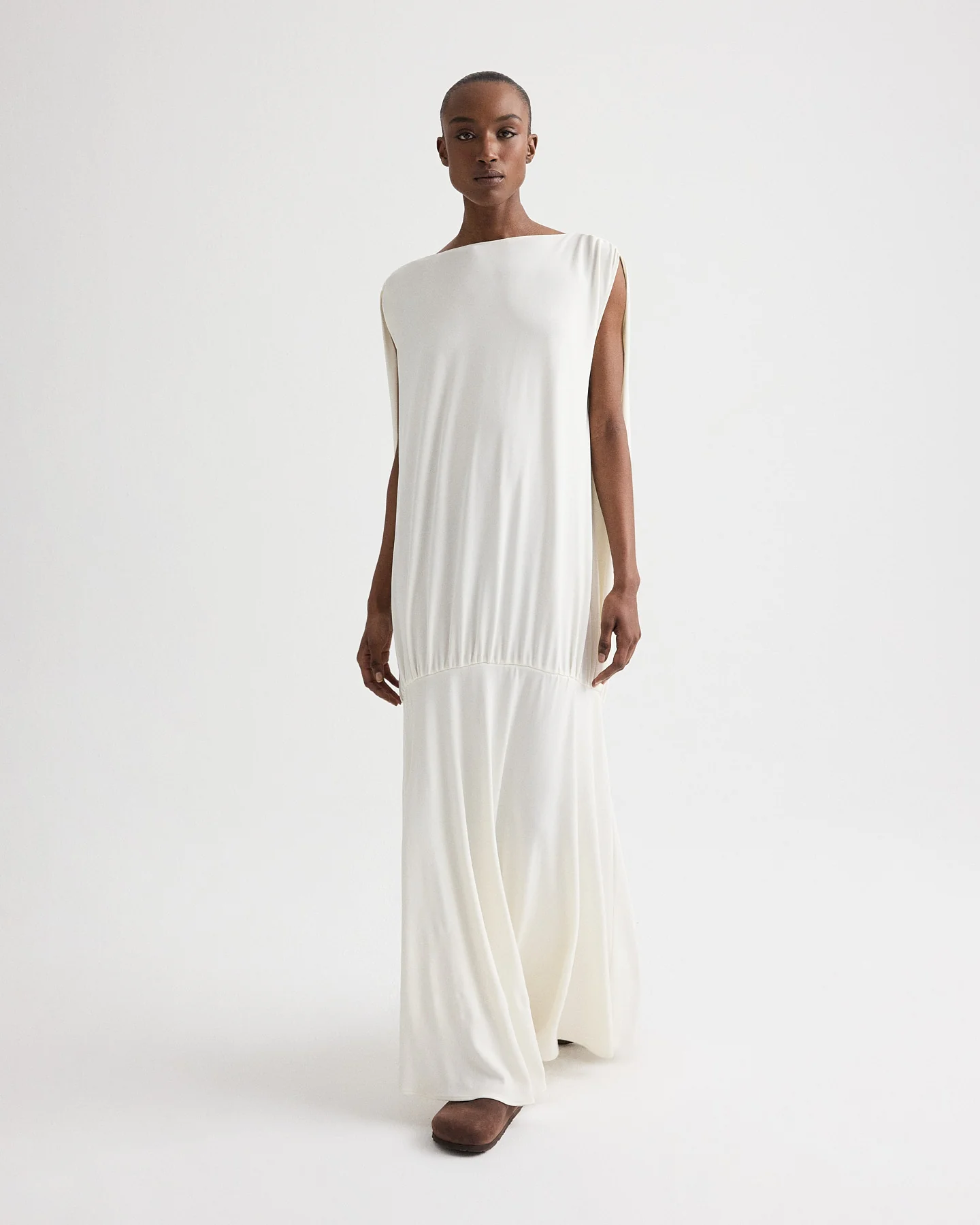 Cocoon Dress in Matte Crepe Jersey
