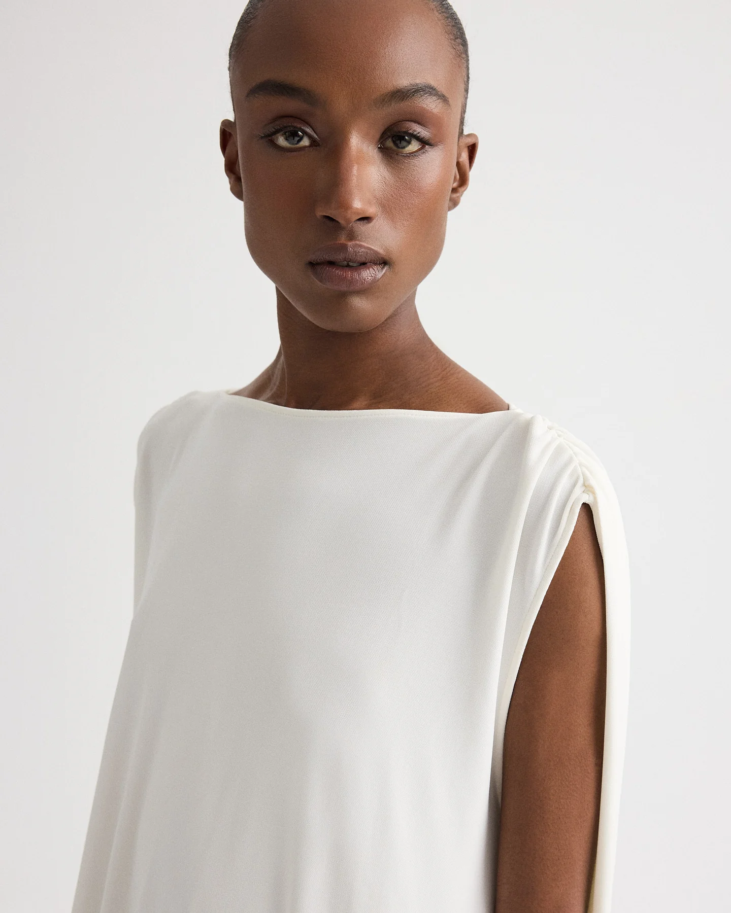 Cocoon Dress in Matte Crepe Jersey - Image 3