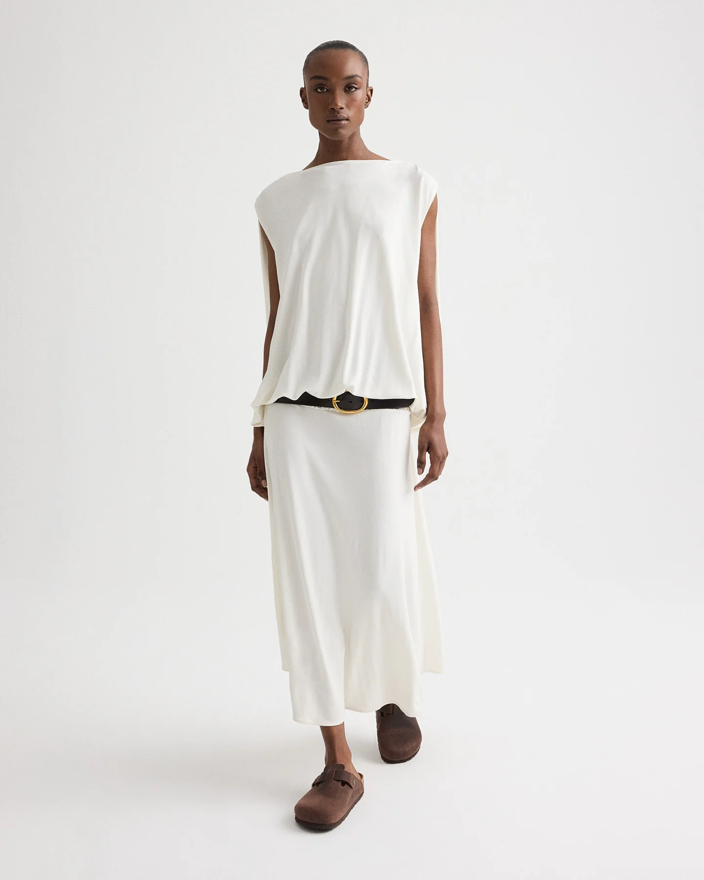 Cocoon Dress in Matte Crepe Jersey - Image 4