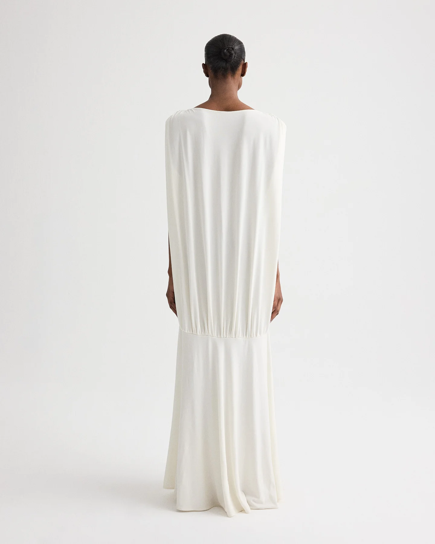 Cocoon Dress in Matte Crepe Jersey - Image 5