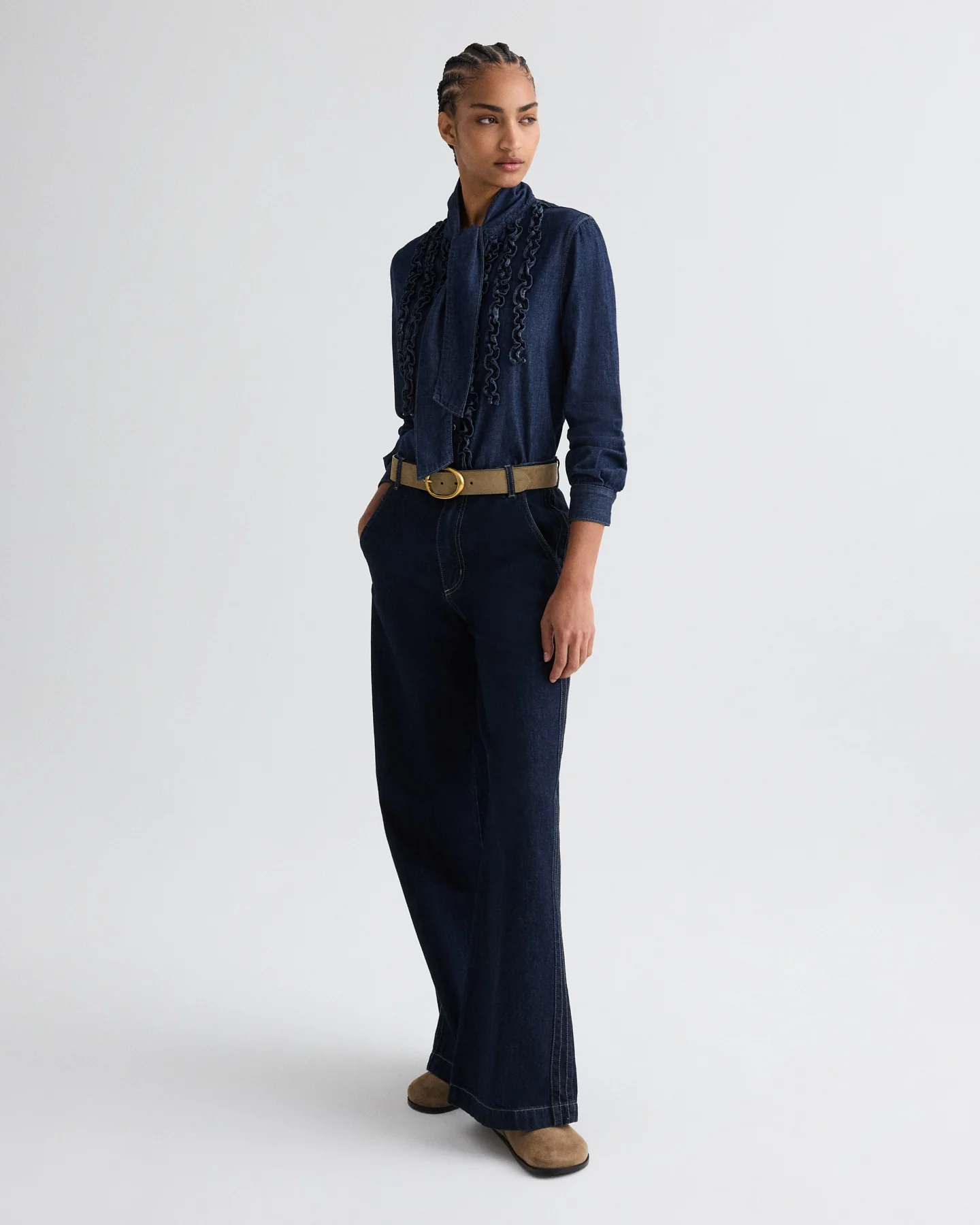 Connor Top in Denim Shirting - Image 3