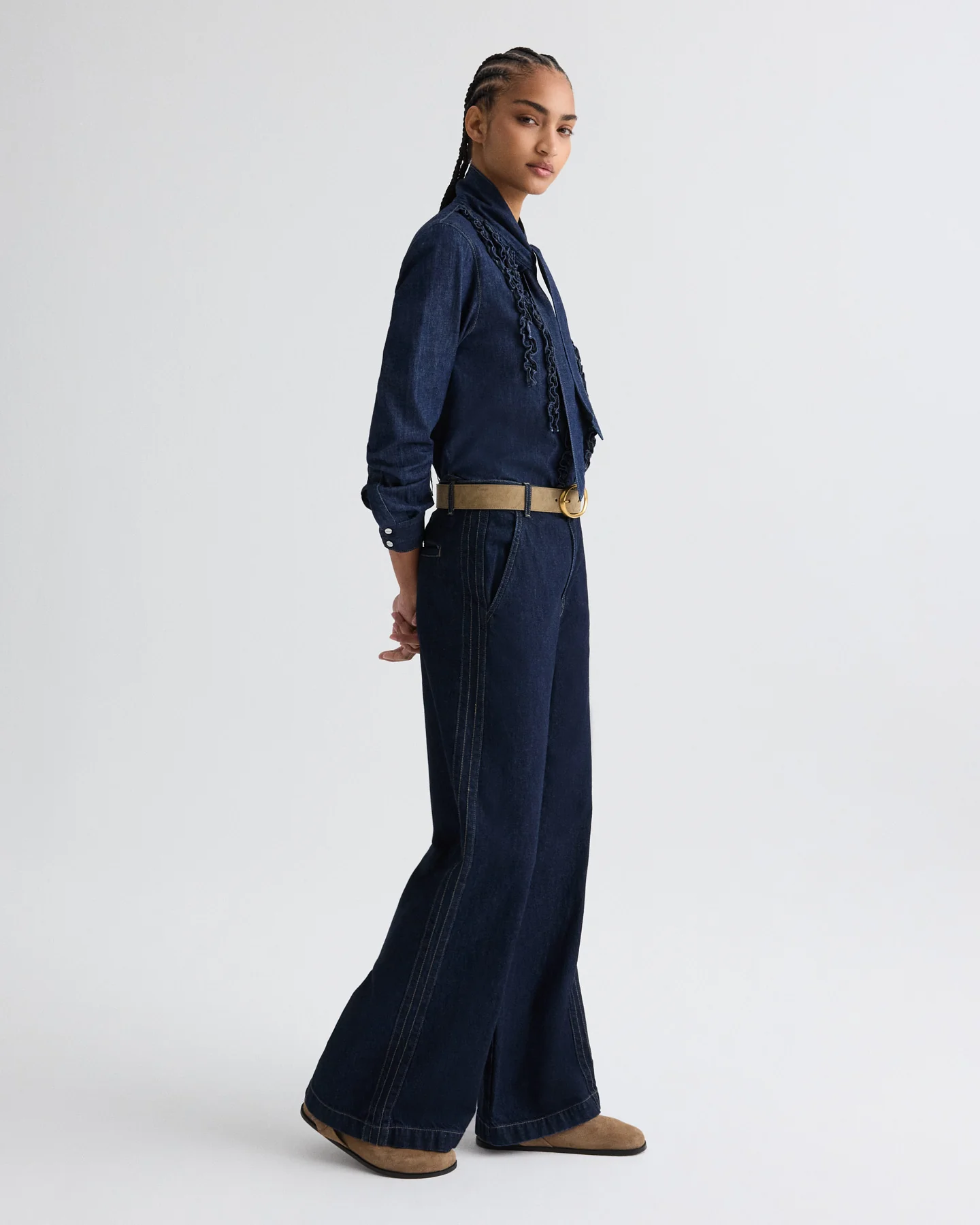 Connor Top in Denim Shirting - Image 4