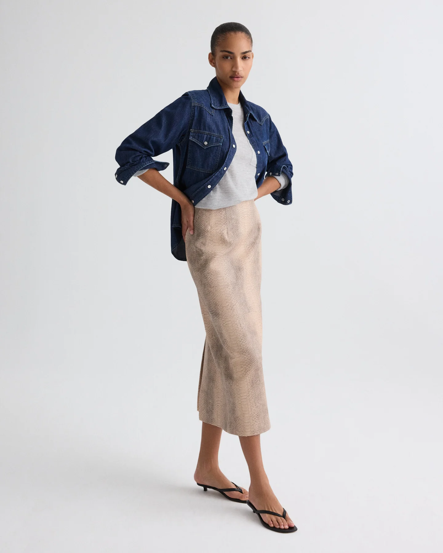 Cowboy Take Me Away Shirt in Denim Shirting - Image 8