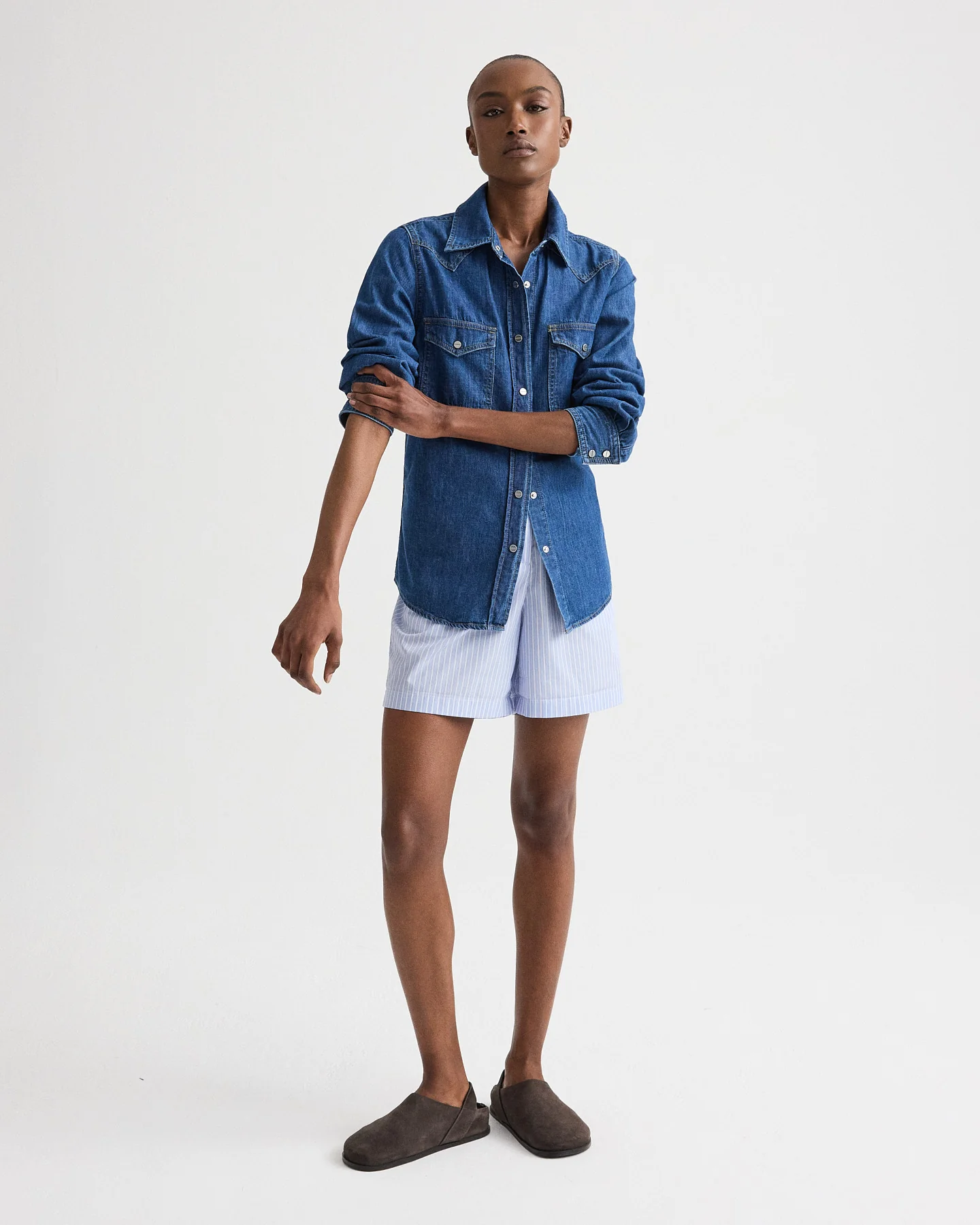 Cowboy Take Me Away Shirt in Denim Shirting - Image 3
