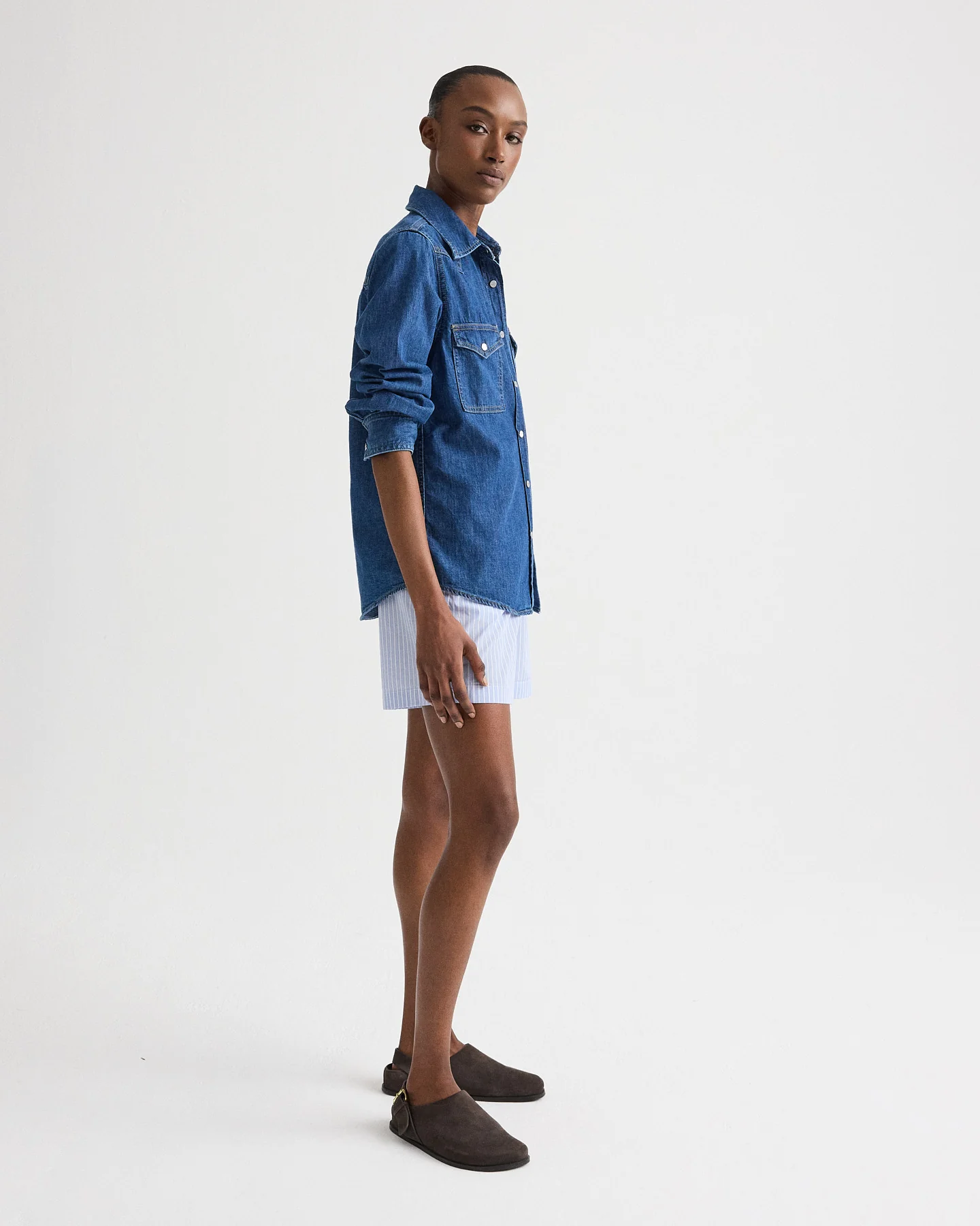 Cowboy Take Me Away Shirt in Denim Shirting - Image 4