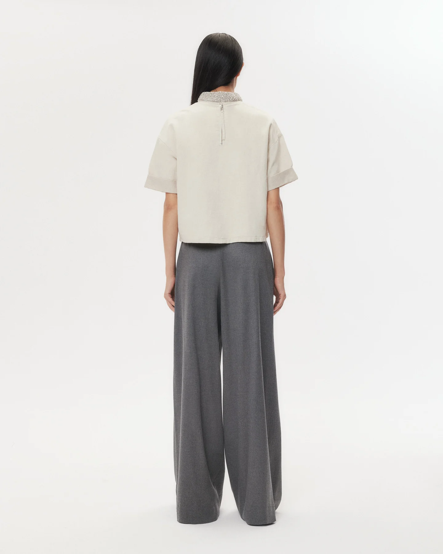 Ex T With Crystal Collar in Japanese Denim - Image 5