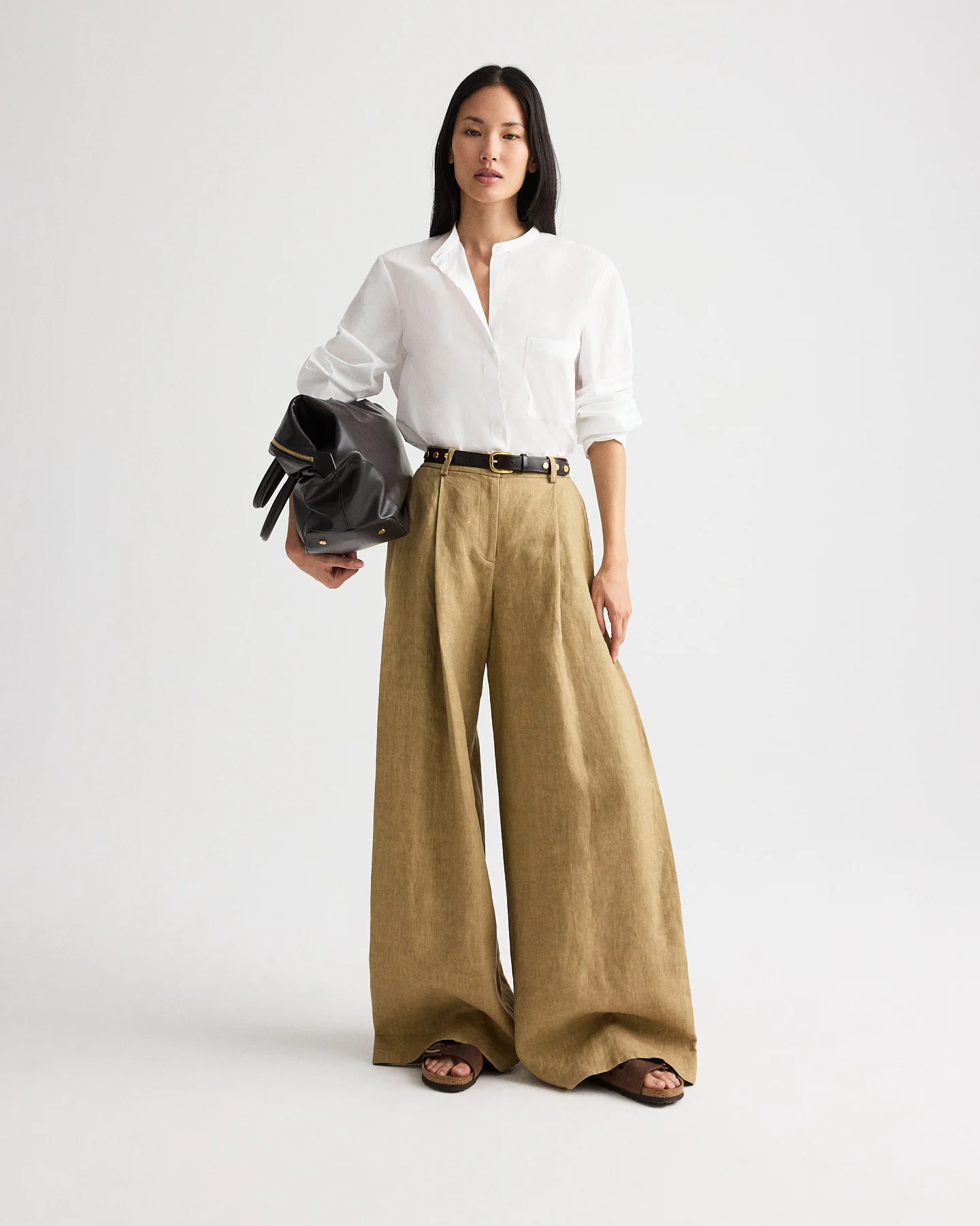 Crosby St Pant in Plain Weave Linen - Image 3