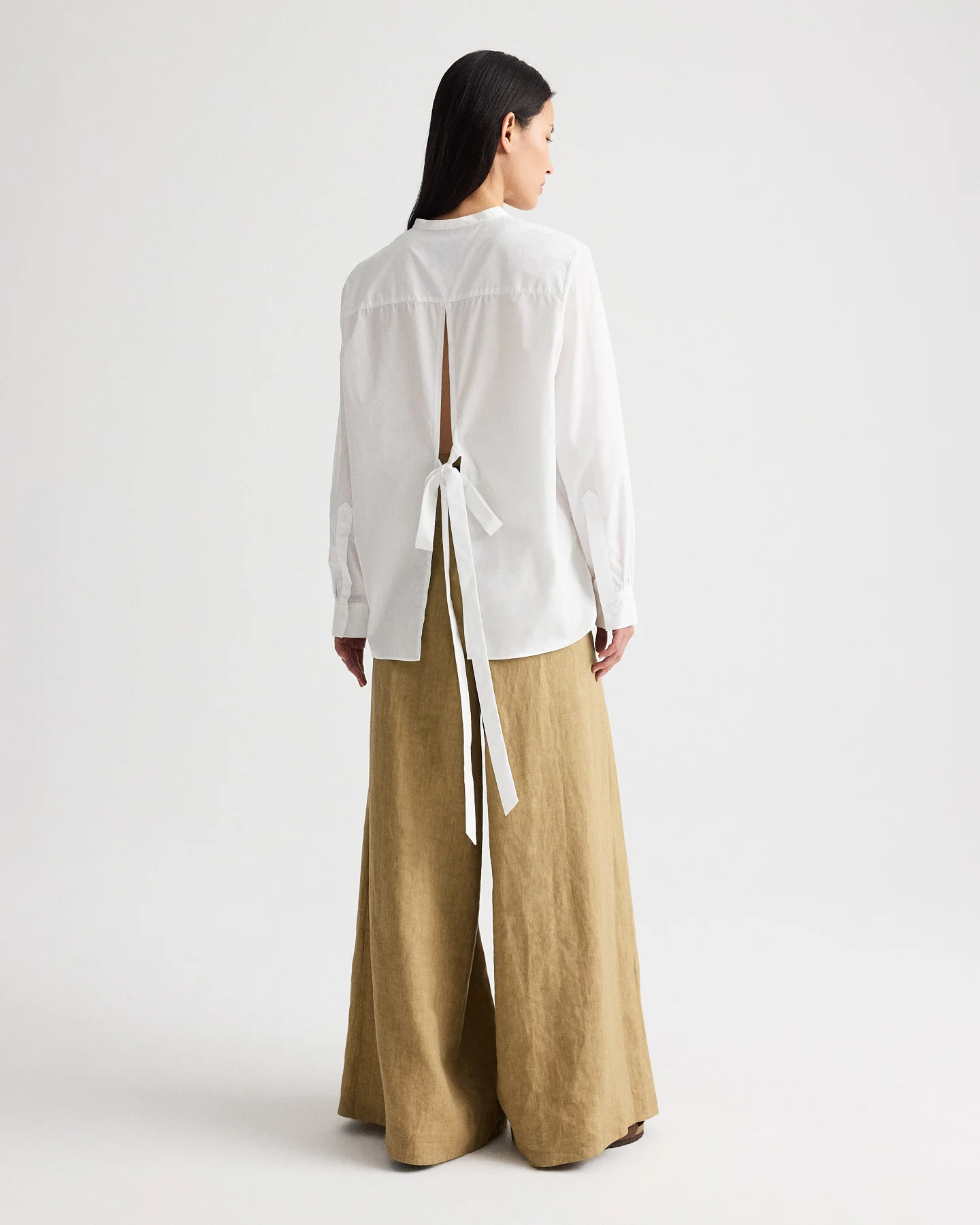 Crosby St Pant in Plain Weave Linen - Image 5