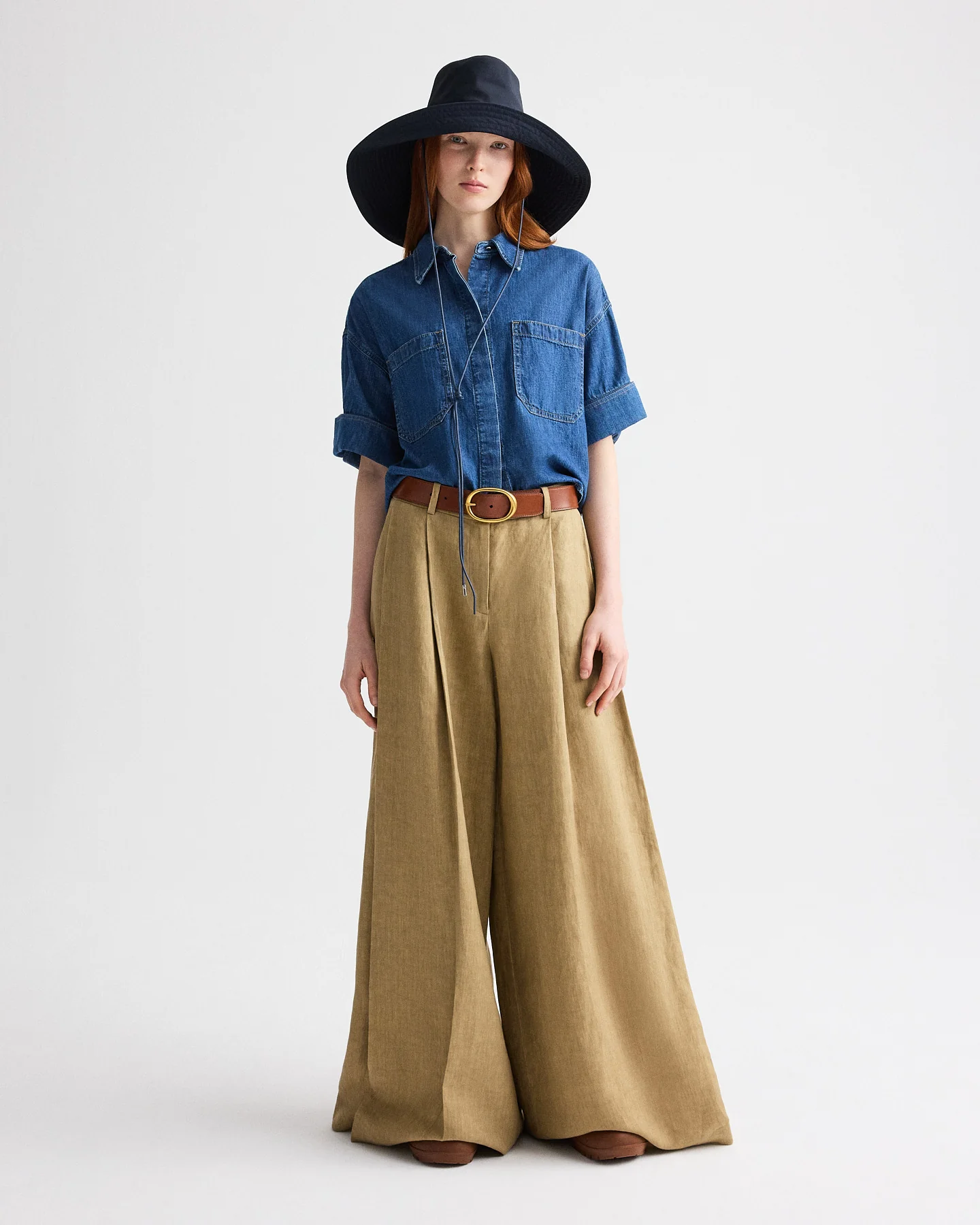 Crosby St Pant in Plain Weave Linen - Image 6