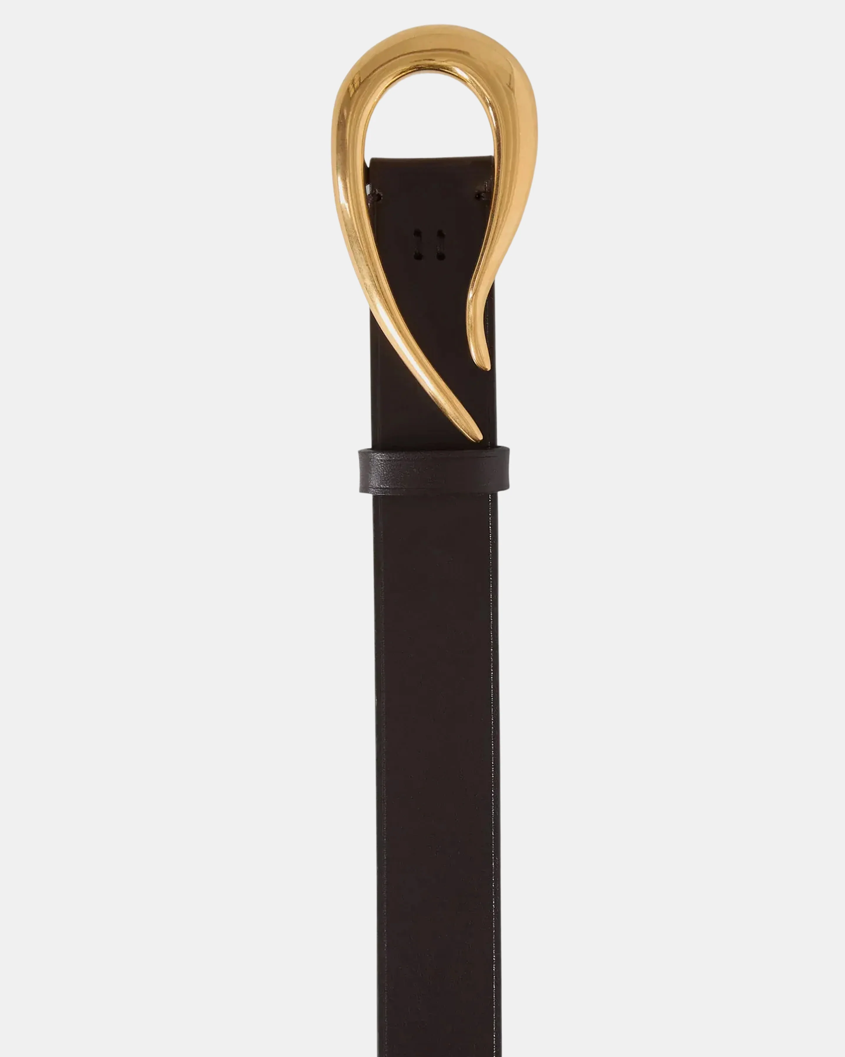 Medium Belt with Snake Buckle in Leather - Image 3