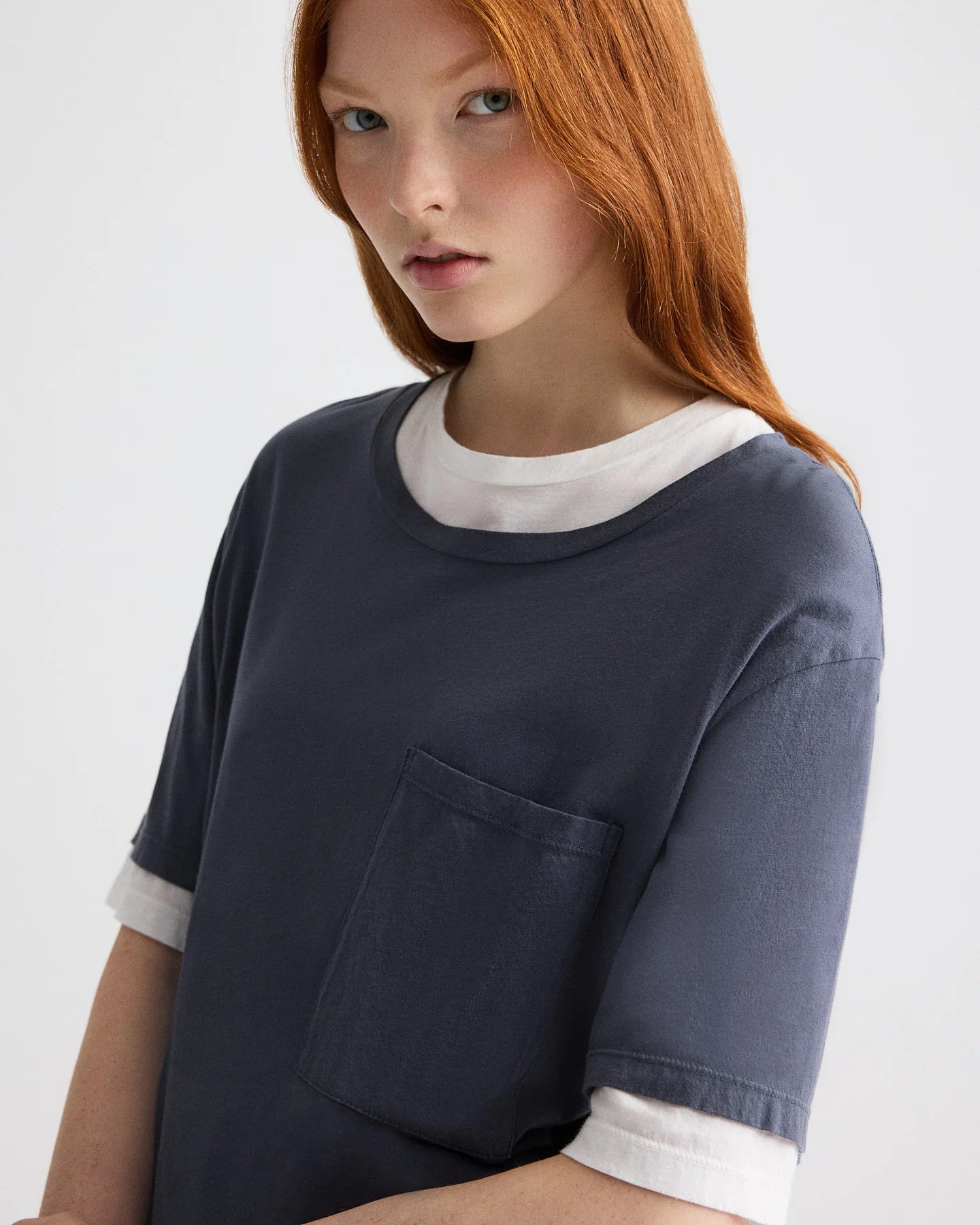 Double Up Tee in Supima Cotton