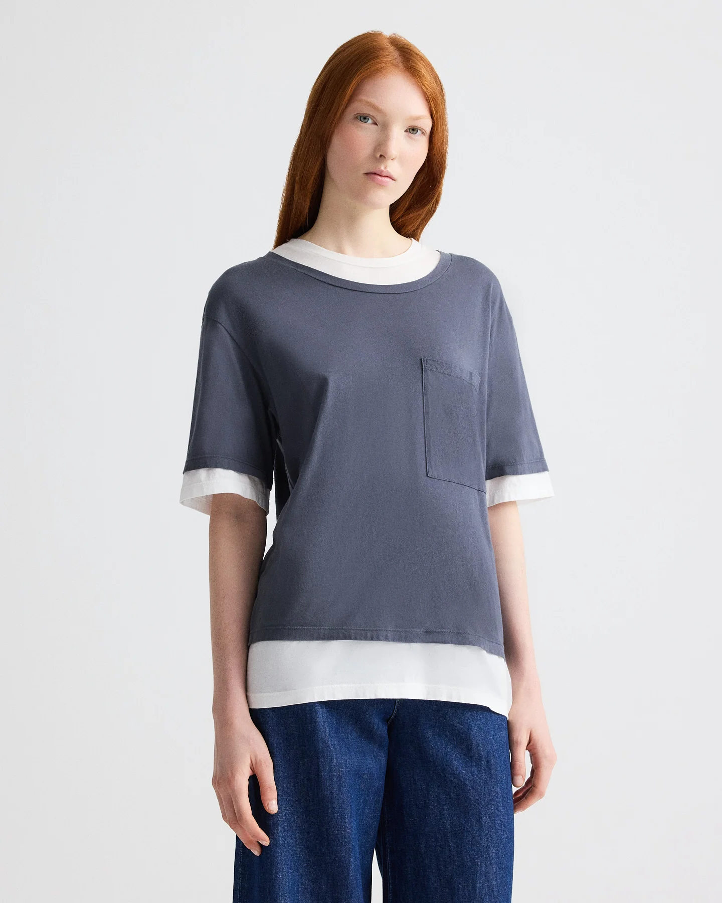 Double Up Tee in Supima Cotton - Image 2