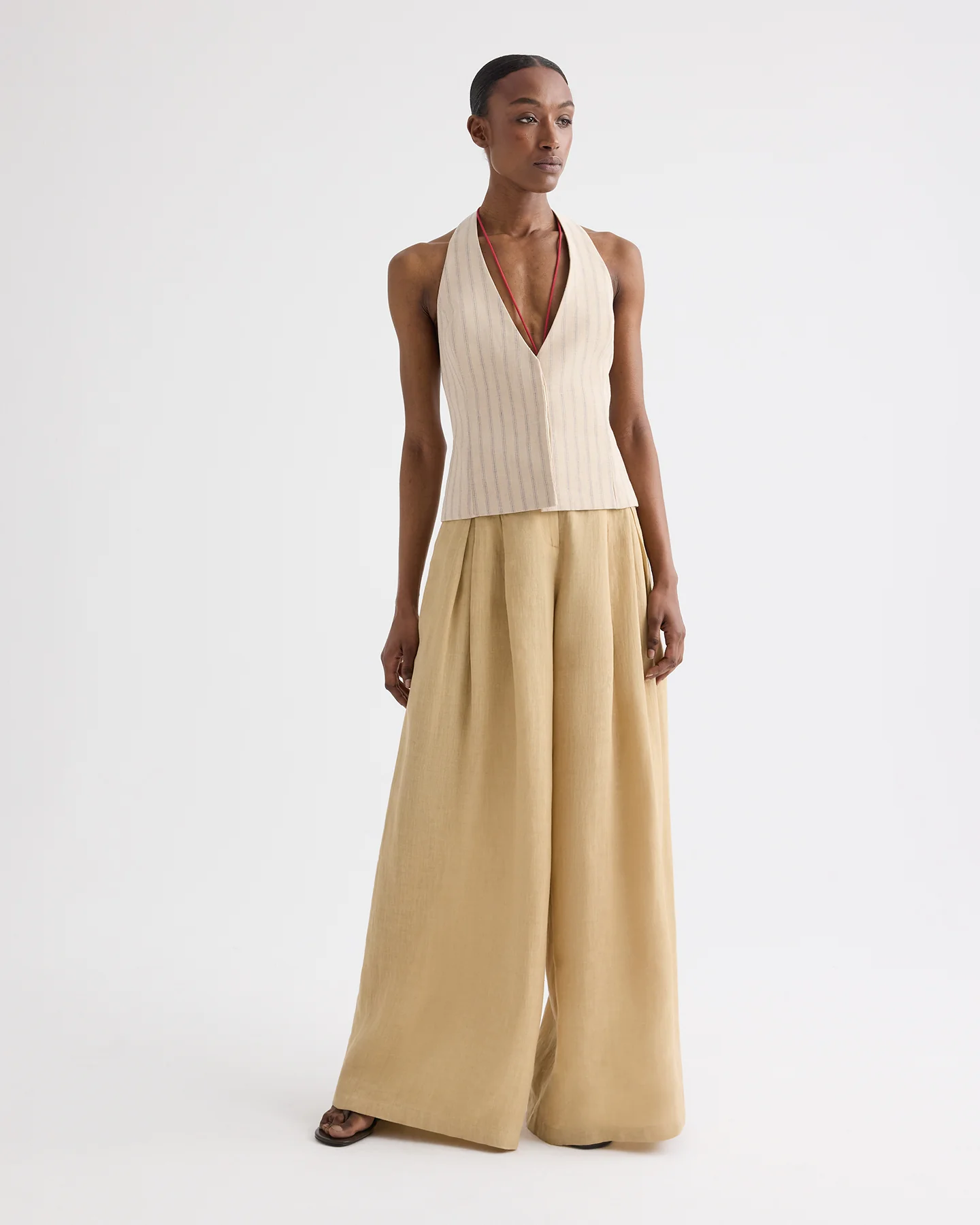 Drew Pant in Fluid Linen - Image 3